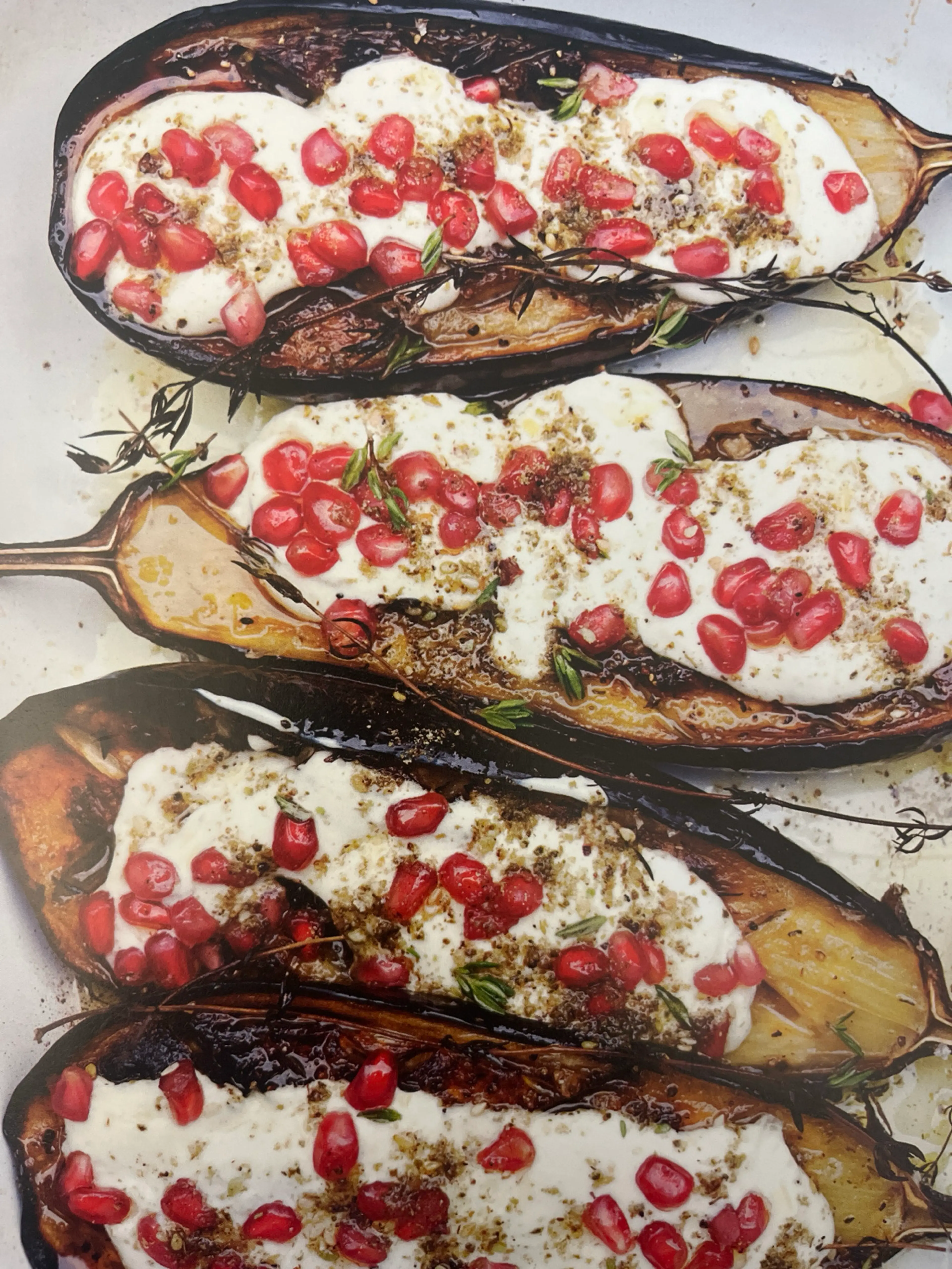 Aubergine met karnemelksaus