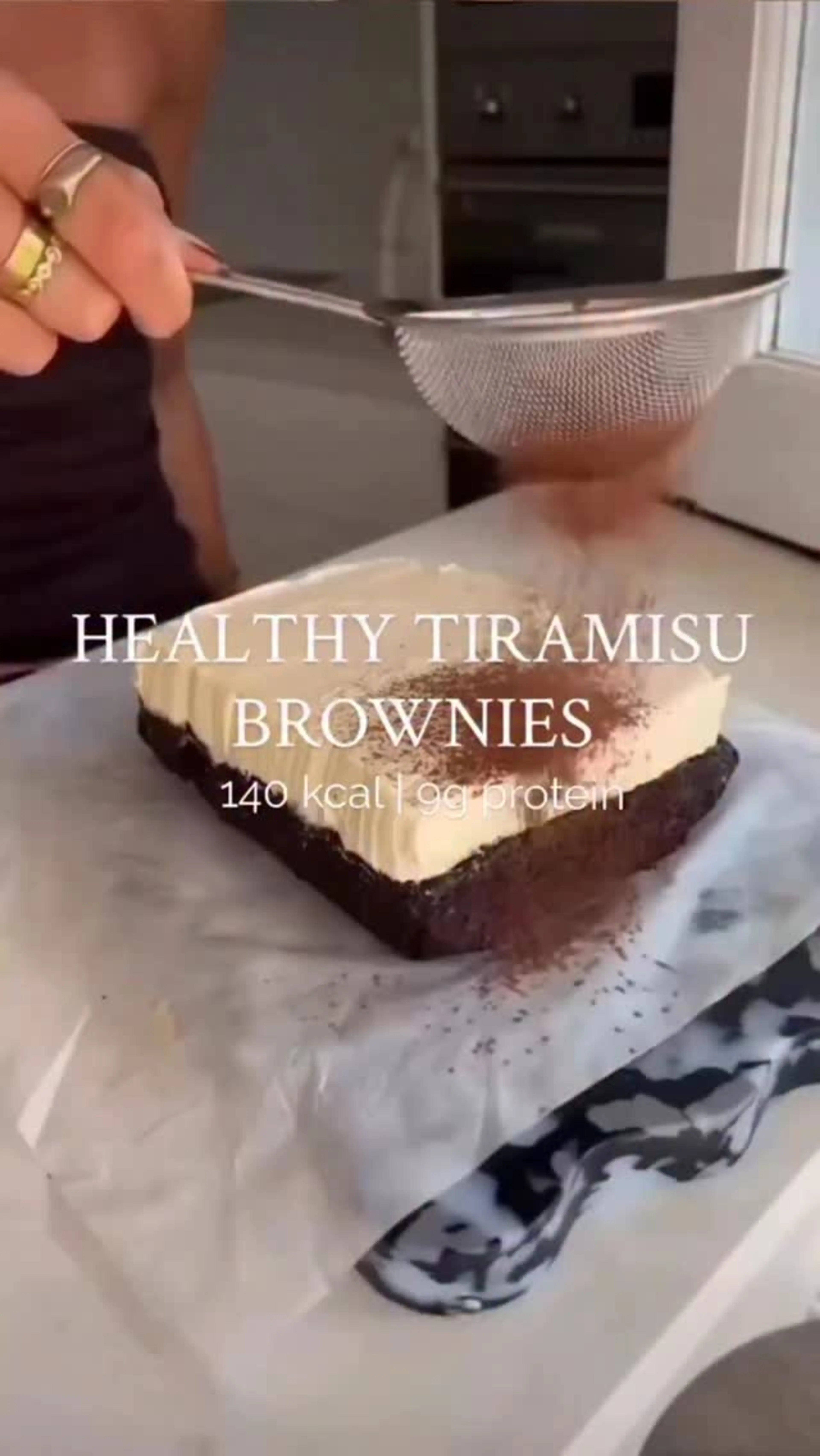 Healthy Tiramisu Brownies