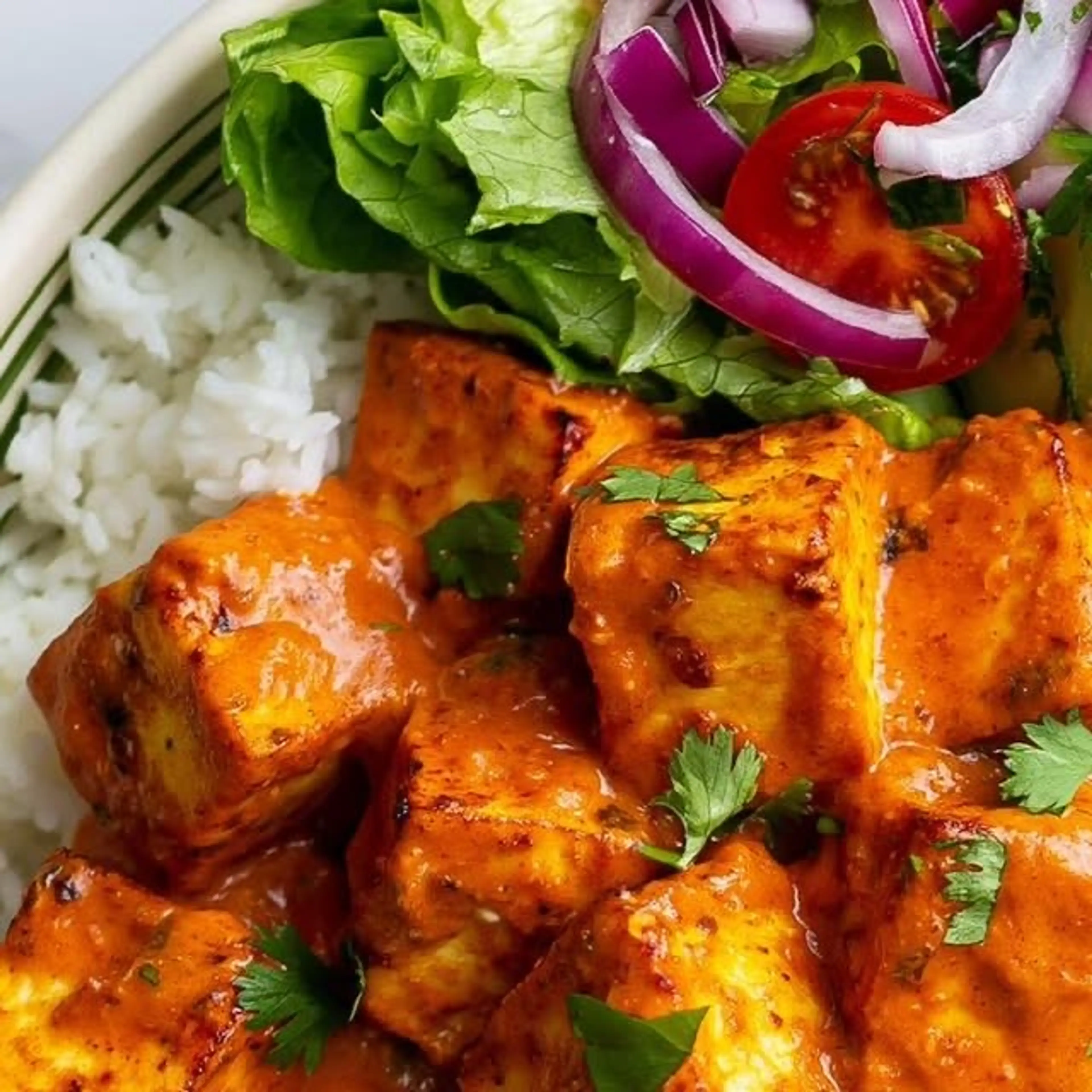 Vegan Tikka Masala Tofu Bowl