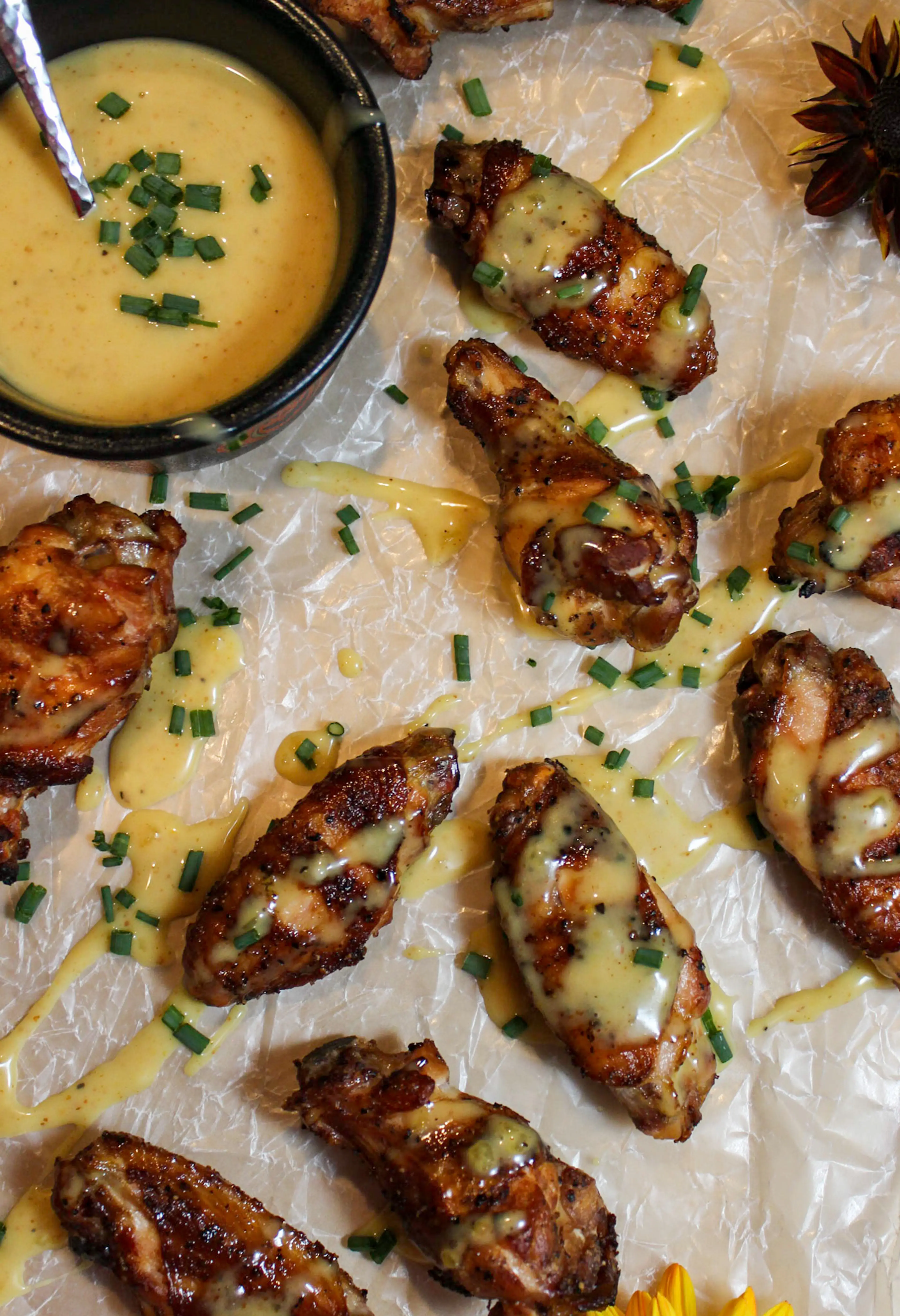 Maple Honey Mustard Smoked Chicken Wings