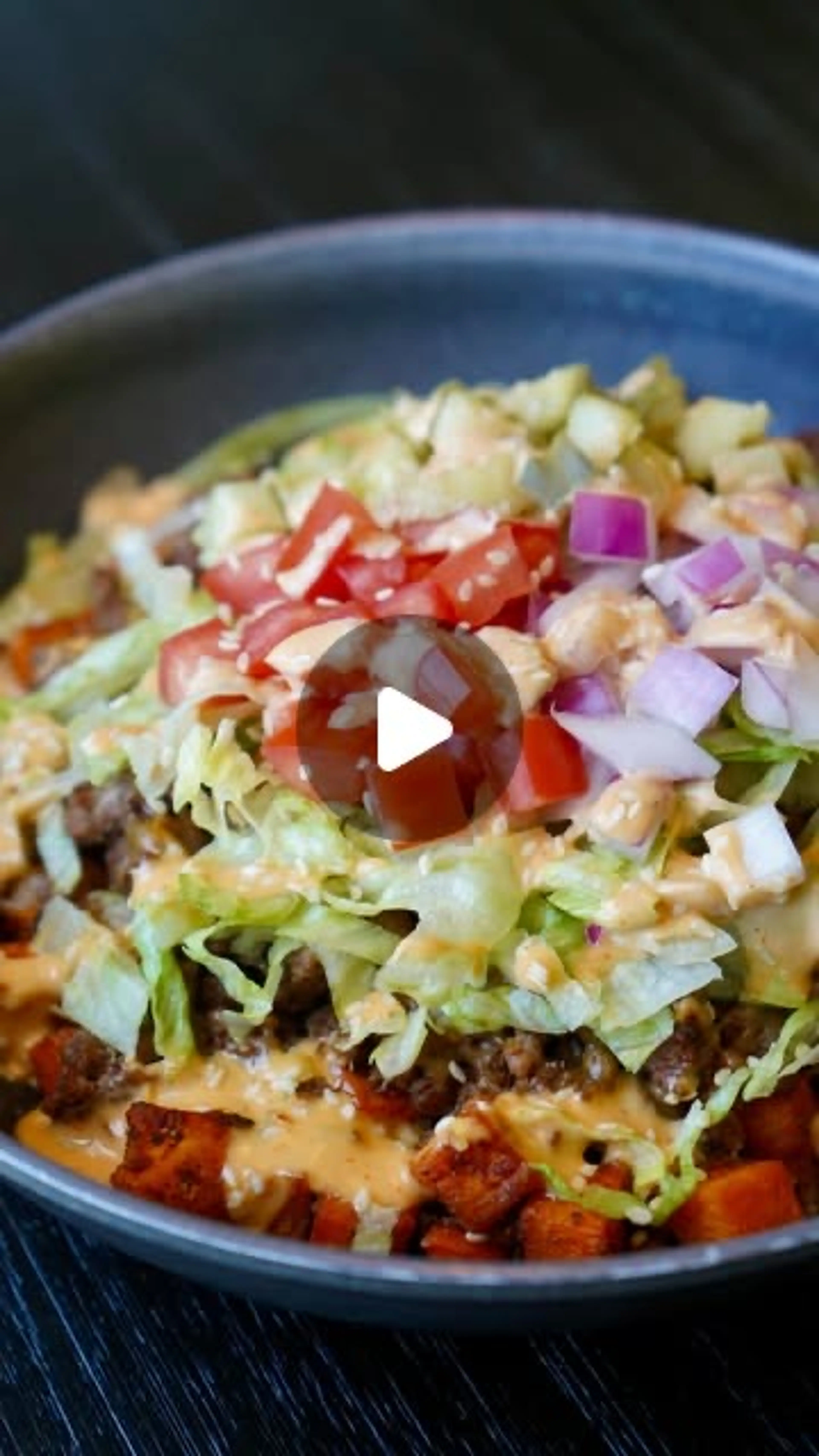 Sweet Potato Burger Bowl