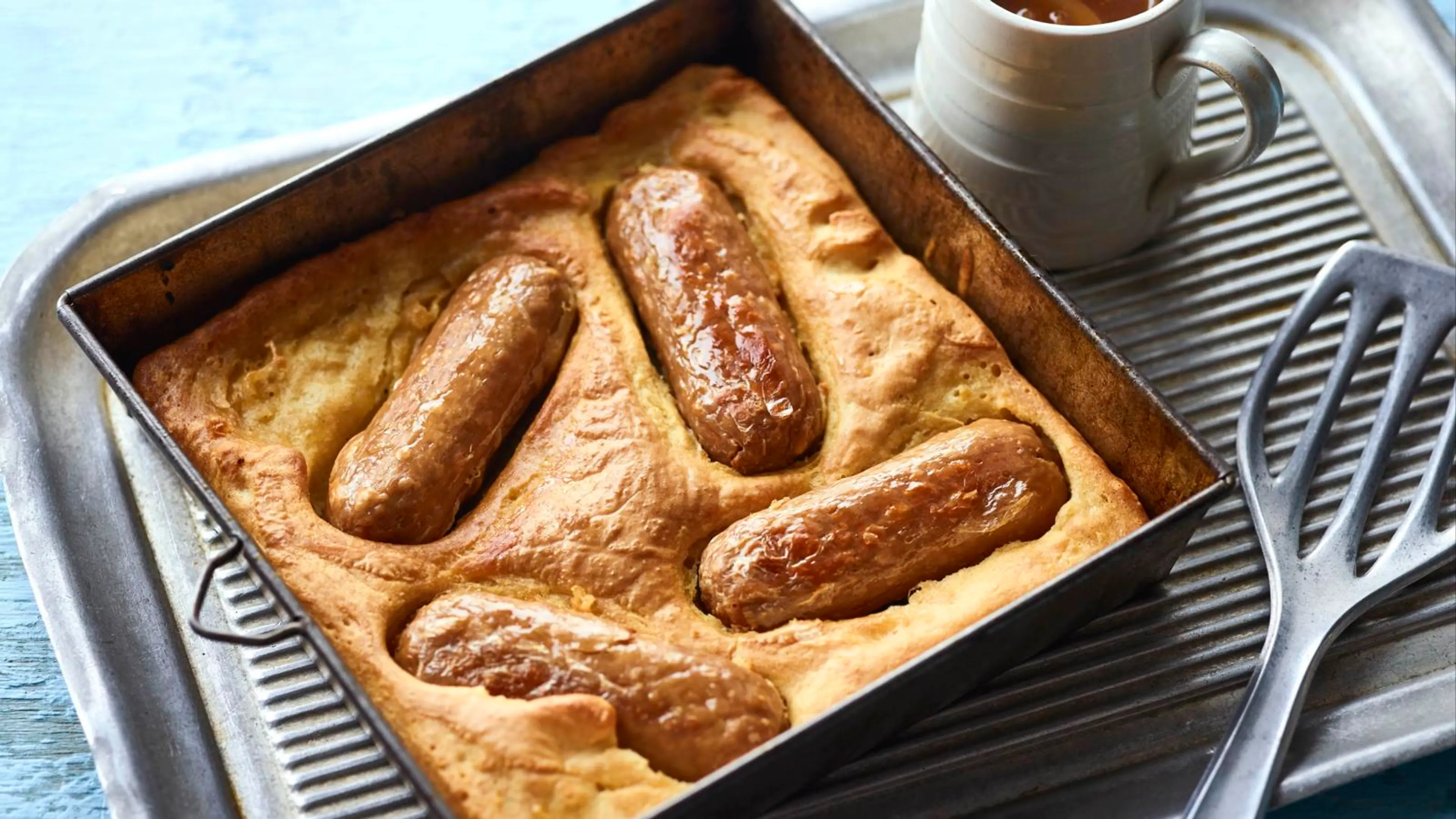 Vegan Toad-in-the-Hole with Red Onion Gravy