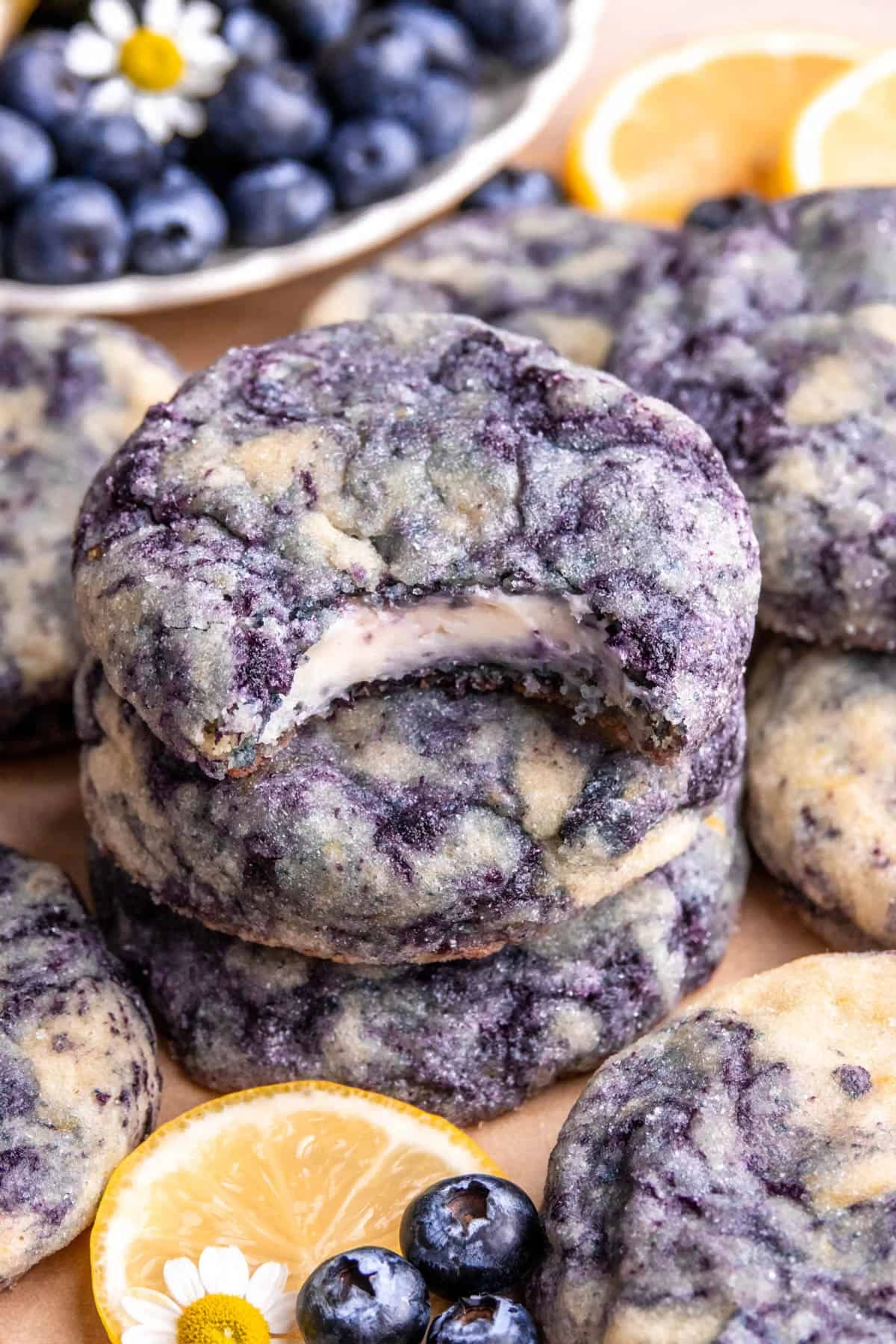 Lemon Blueberry Cheesecake Cookies