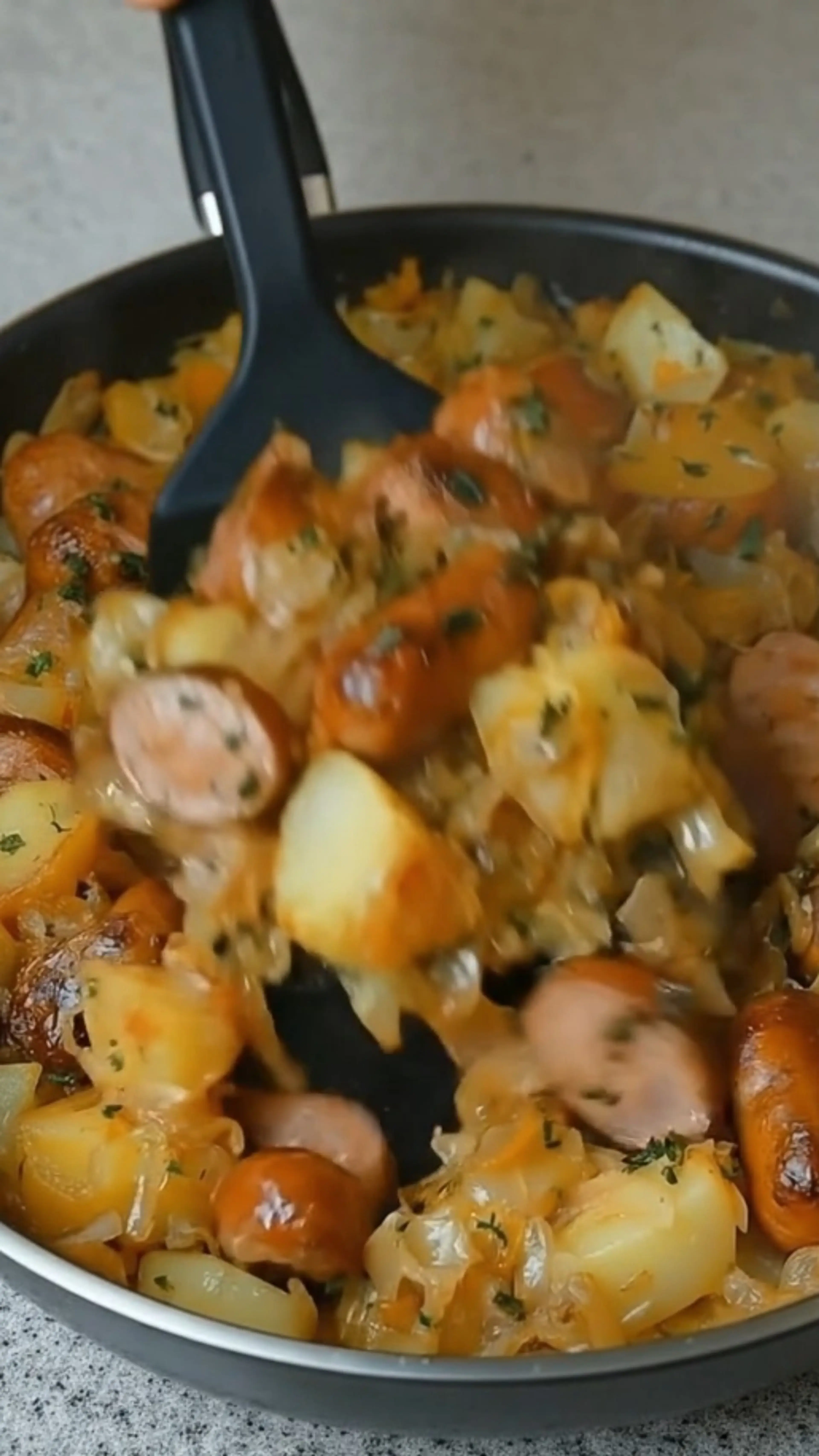 Polish Sausage Sauerkraut and Potatoes