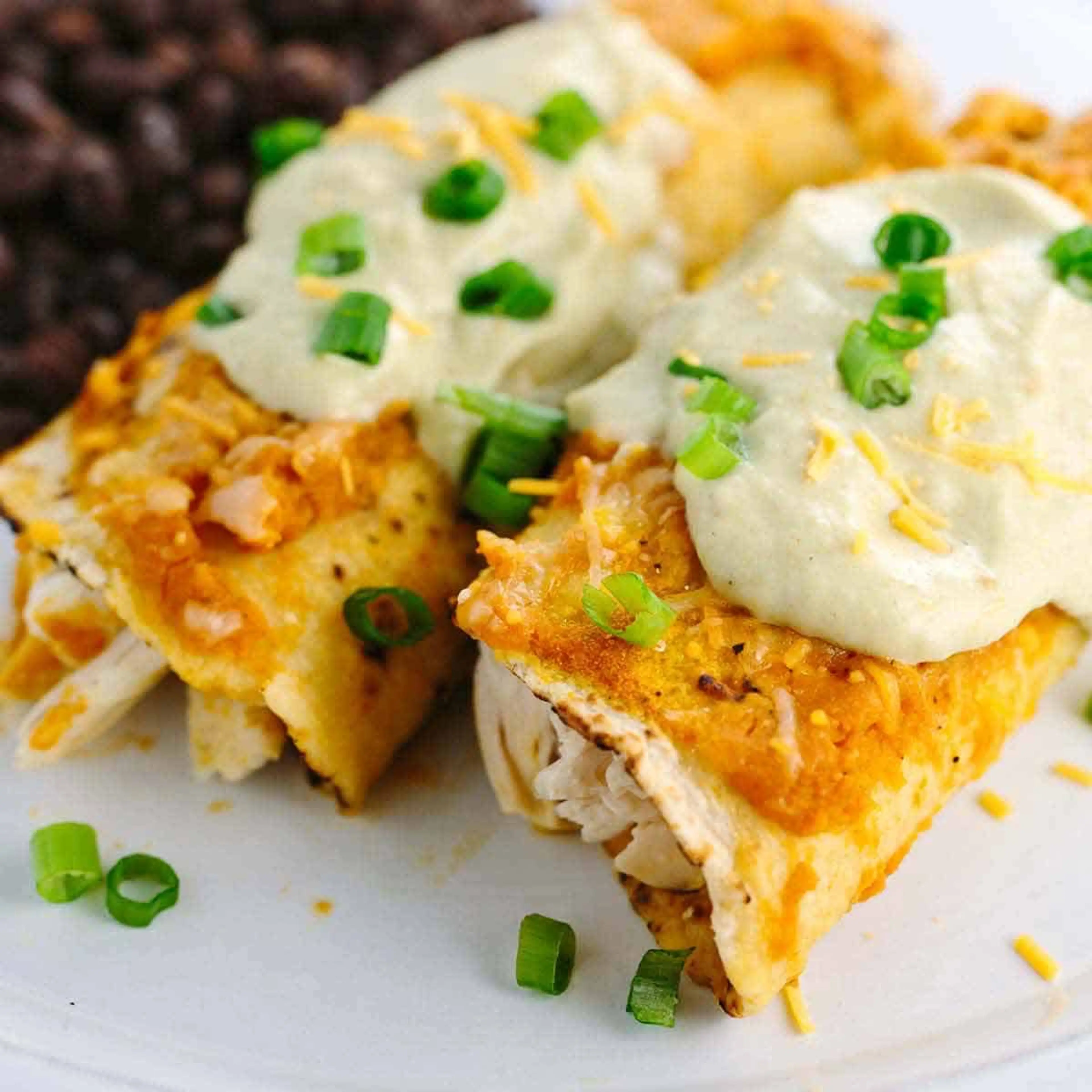 Pumpkin Chicken Enchiladas