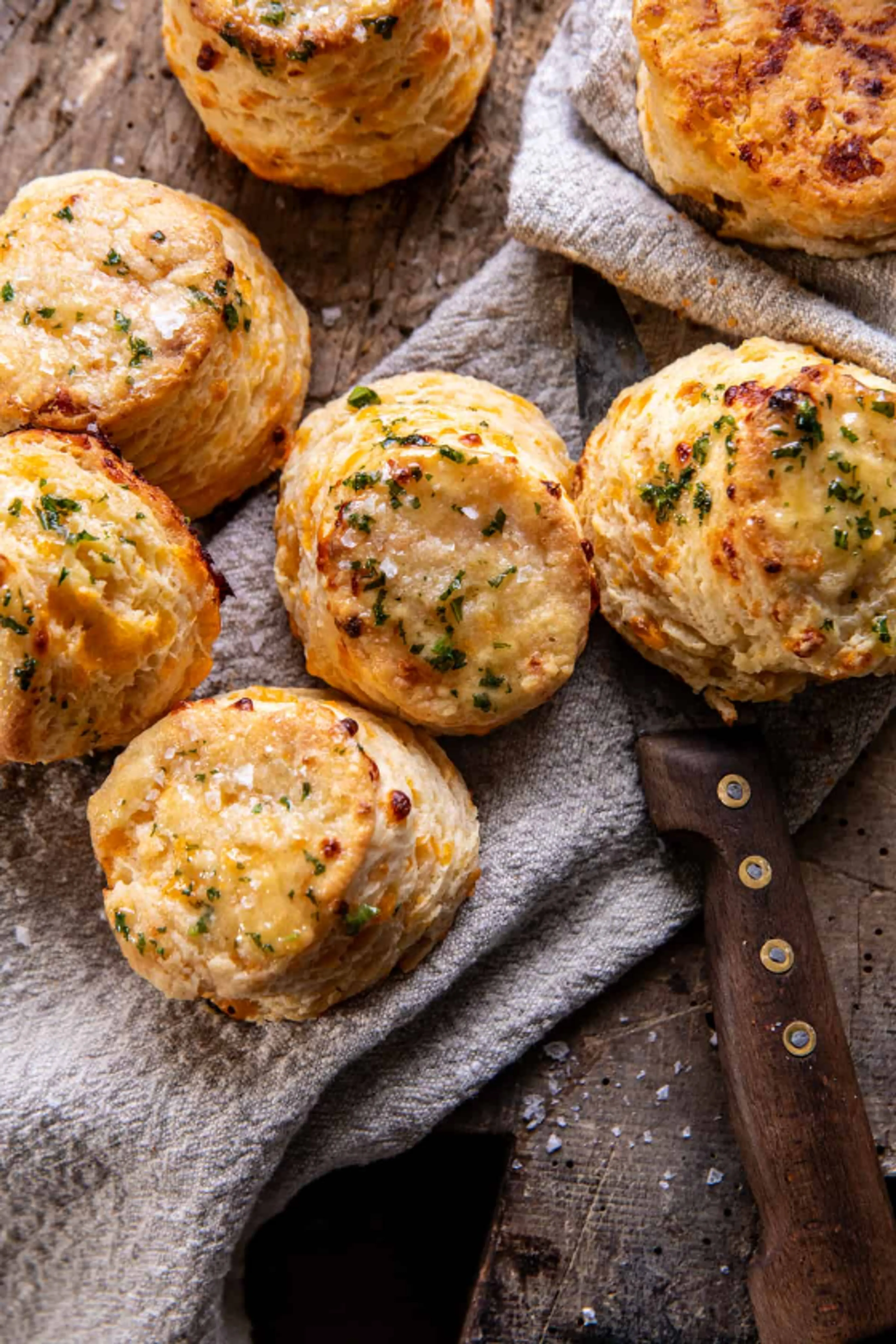 Homemade Honey Butter Cheddar Biscuits