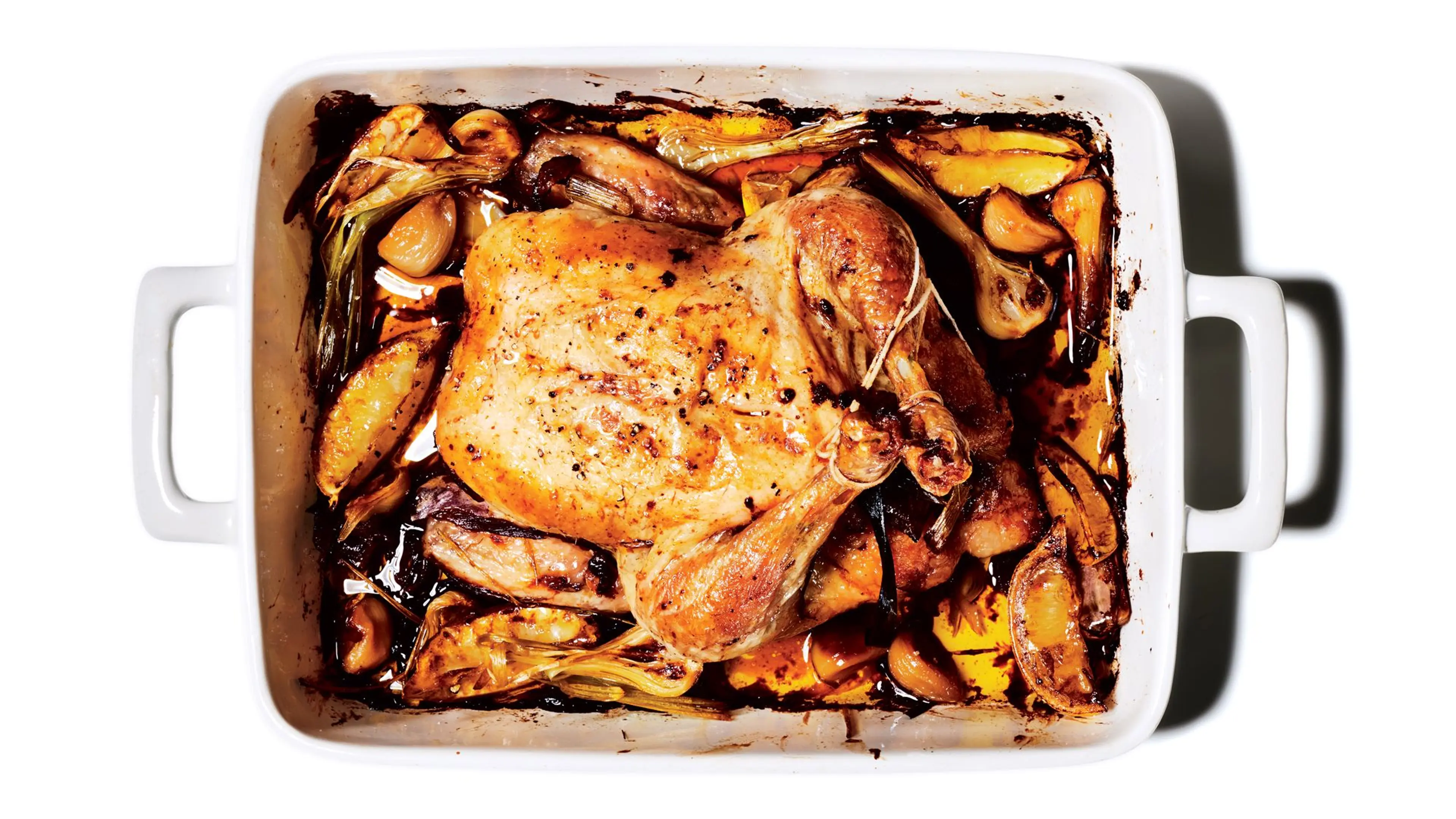 Slow-Roasted Chicken With Green Garlic