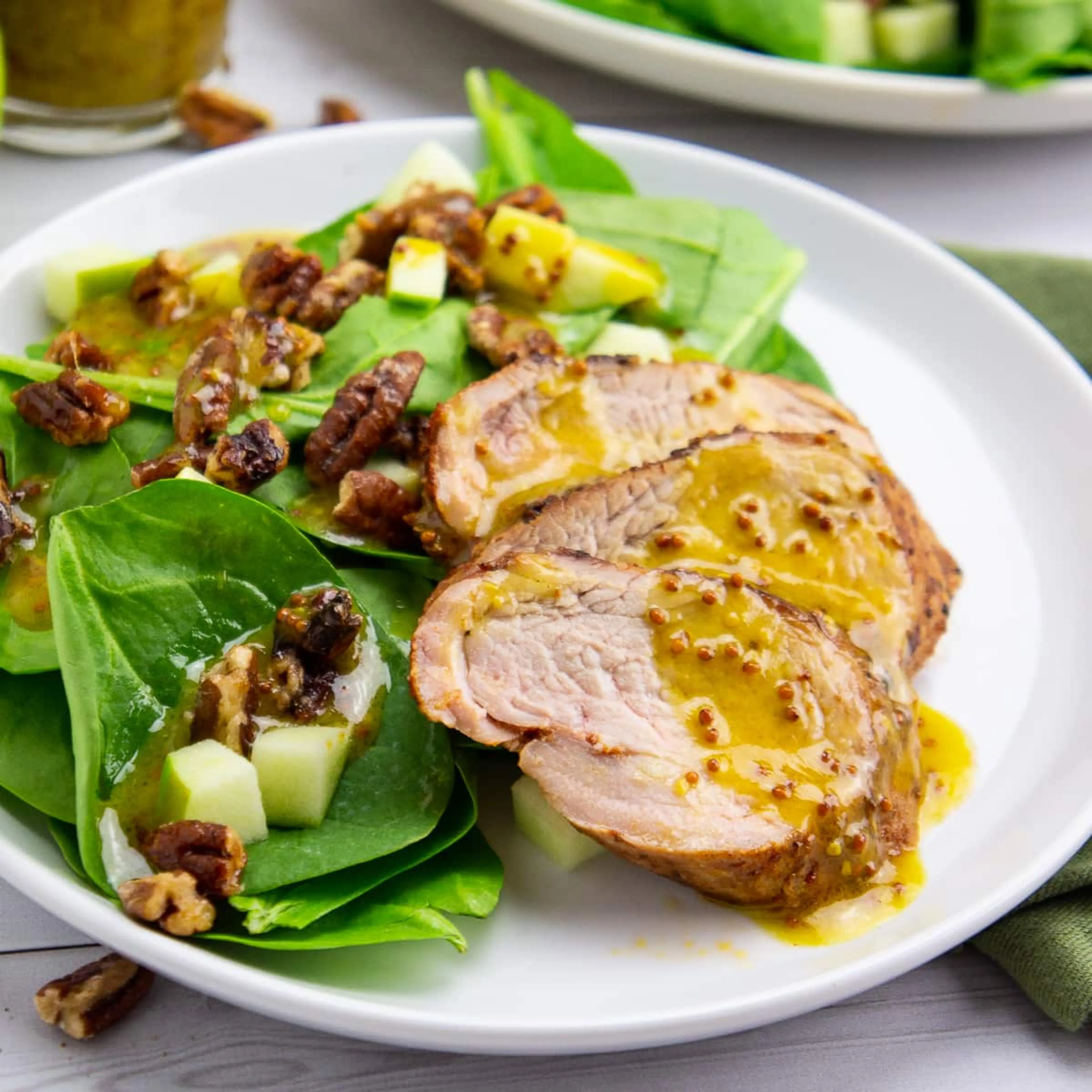 Pork Tenderloin Salad with Spinach