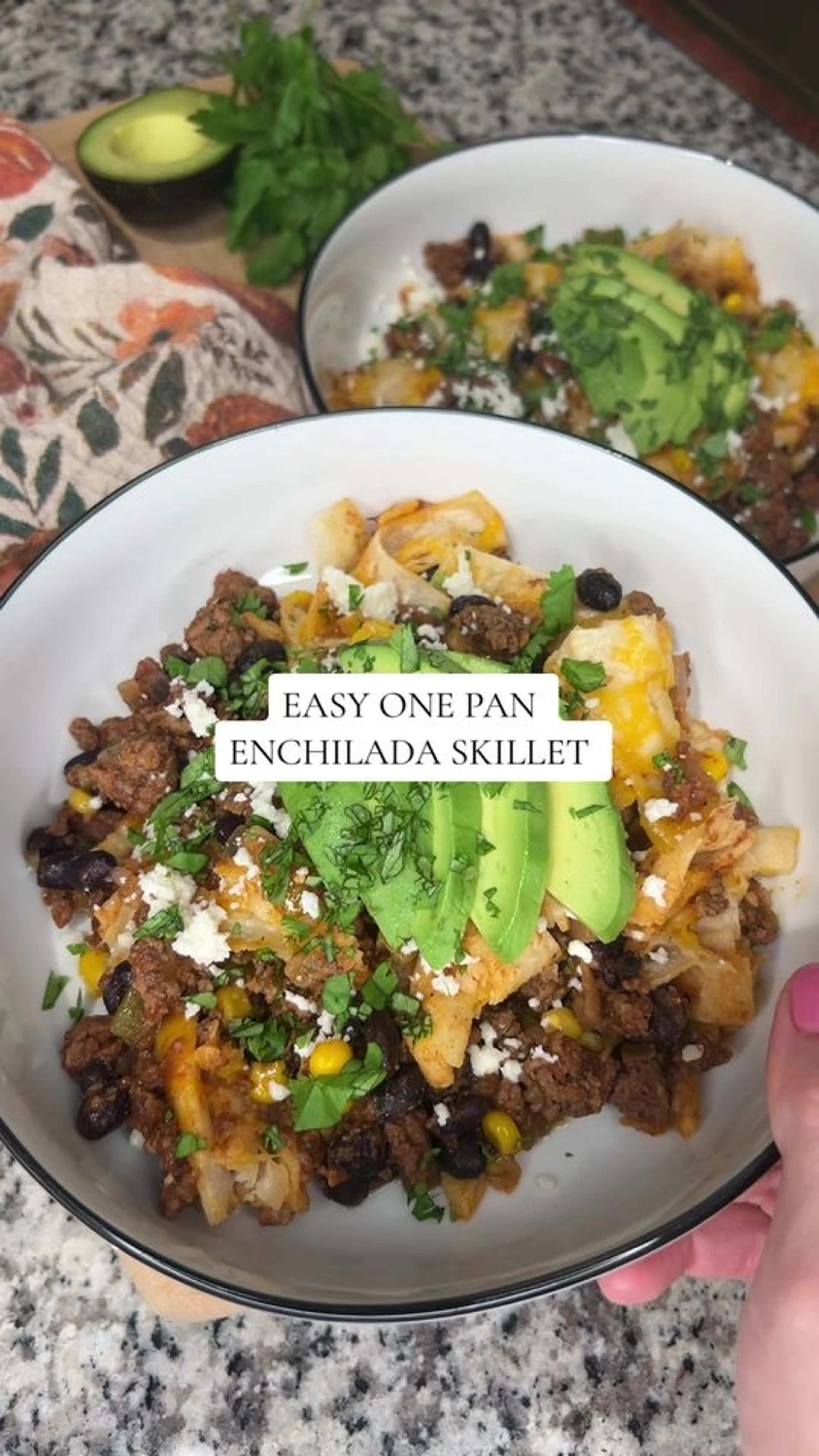 Easy One Pan Enchilada Skillet