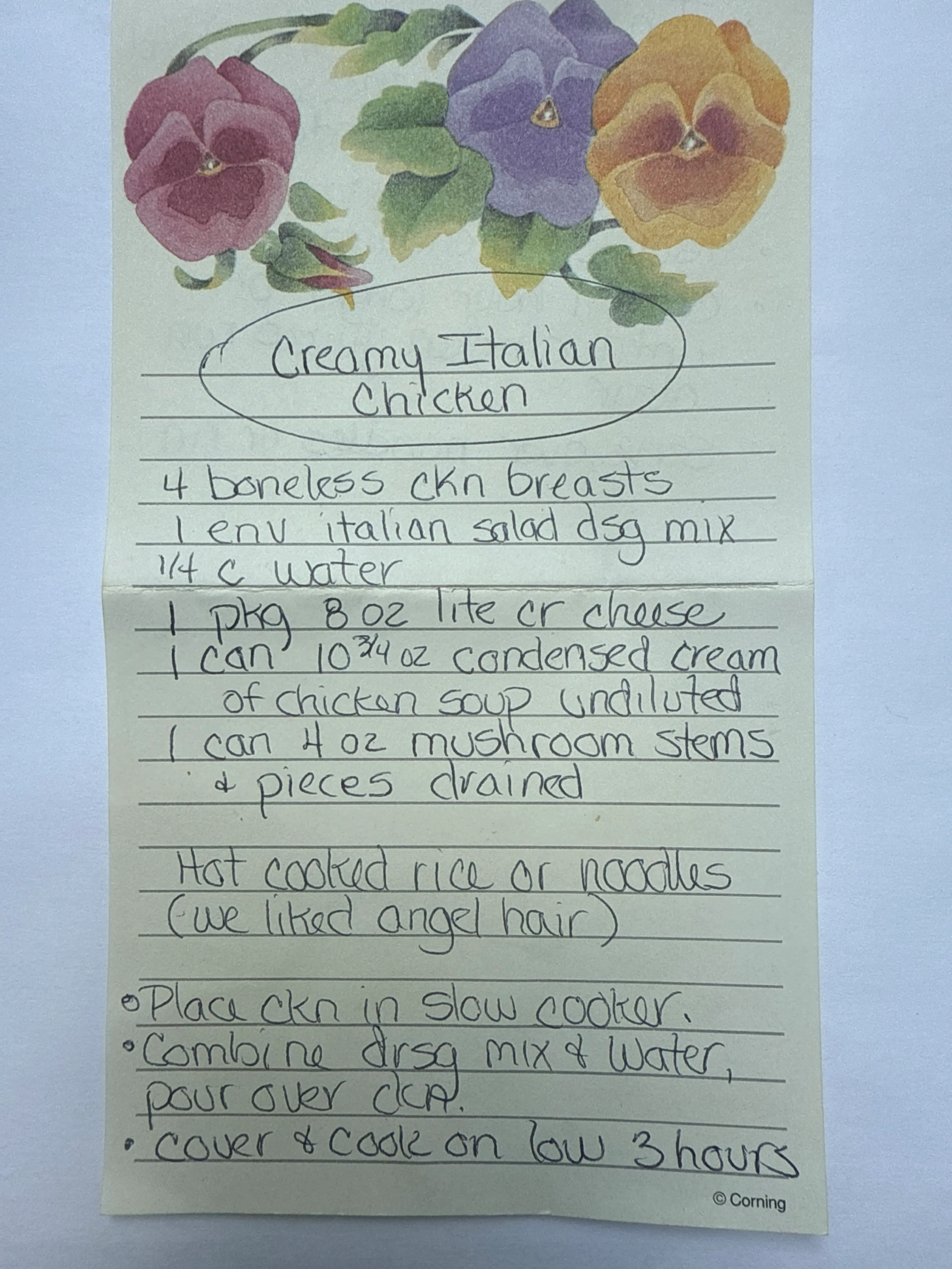 Creamy Italian Chicken