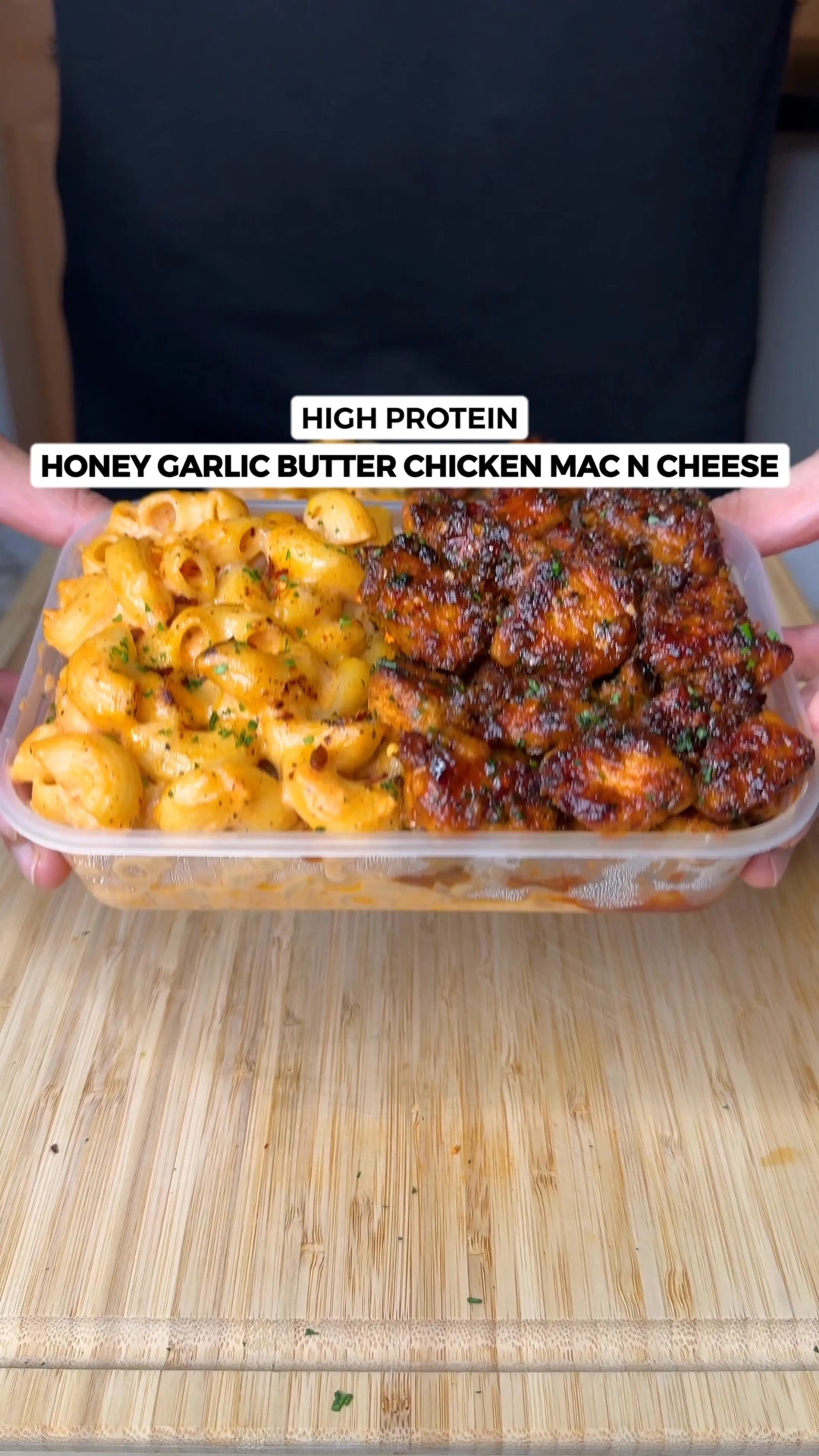 High Protein Honey Garlic Butter Chicken Mac N Cheese
