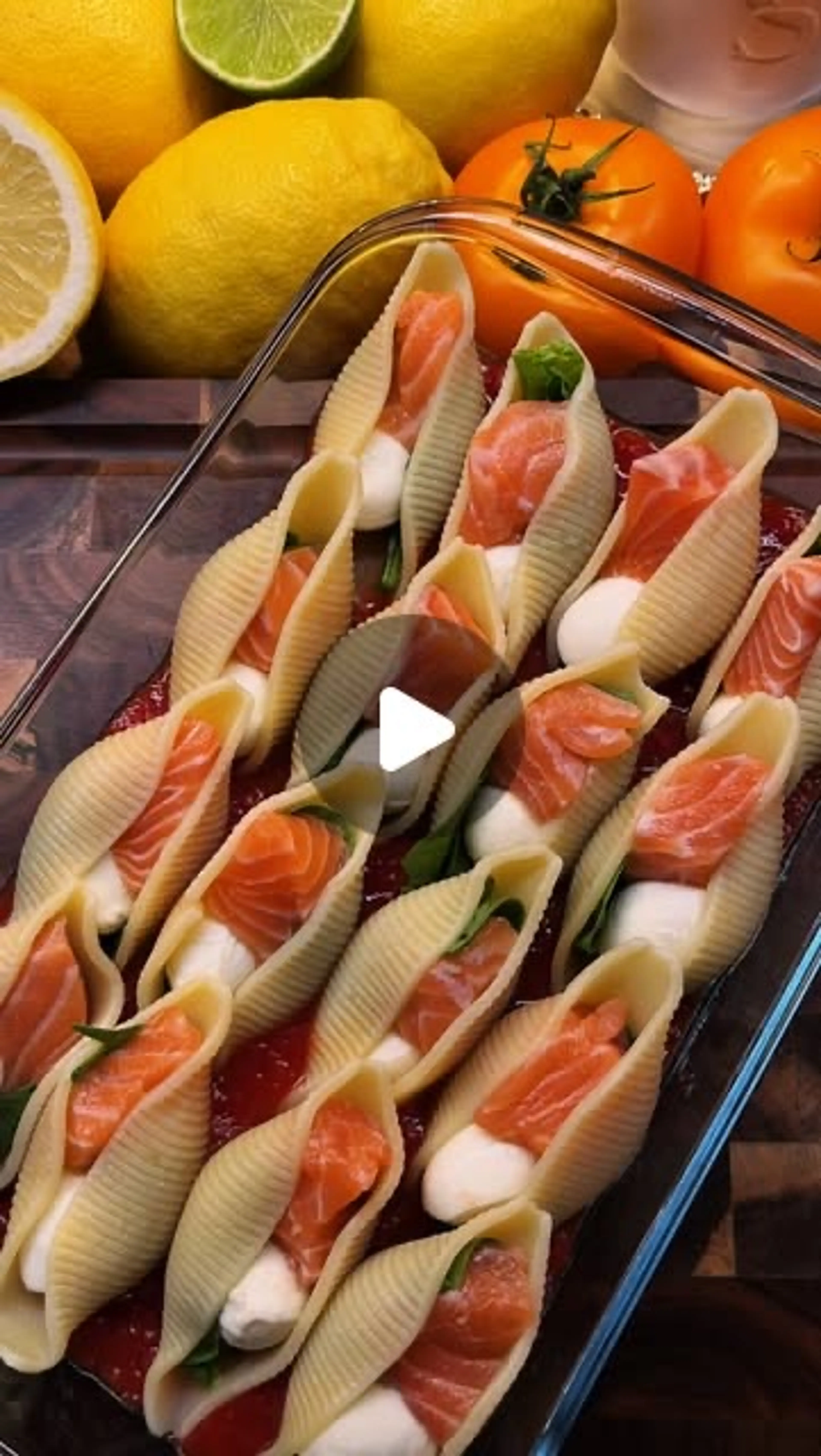 Creamy Salmon Stuffed Shells