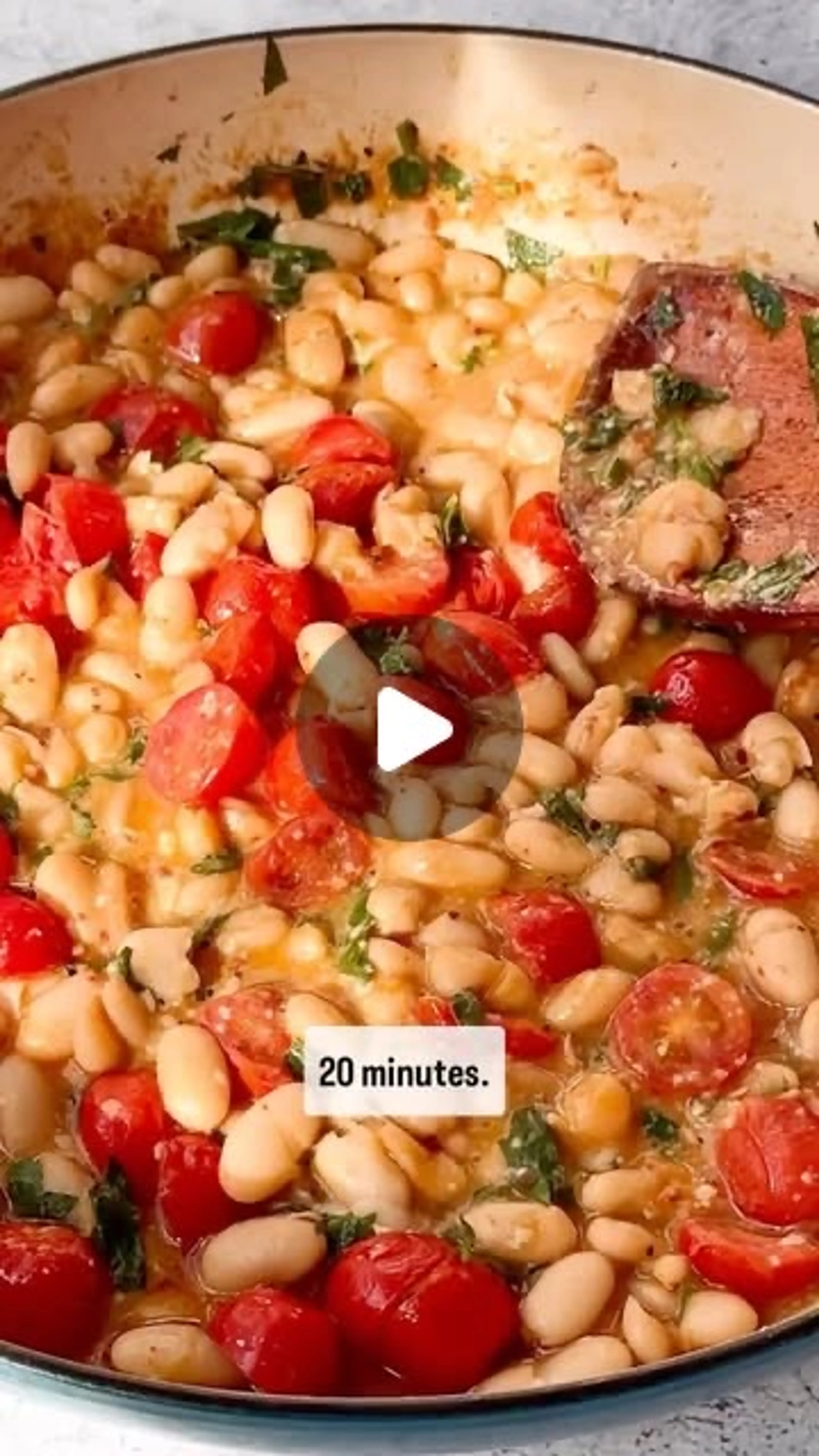 20-min Mediterranean White Bean Recipe (budget-friendly & Hi