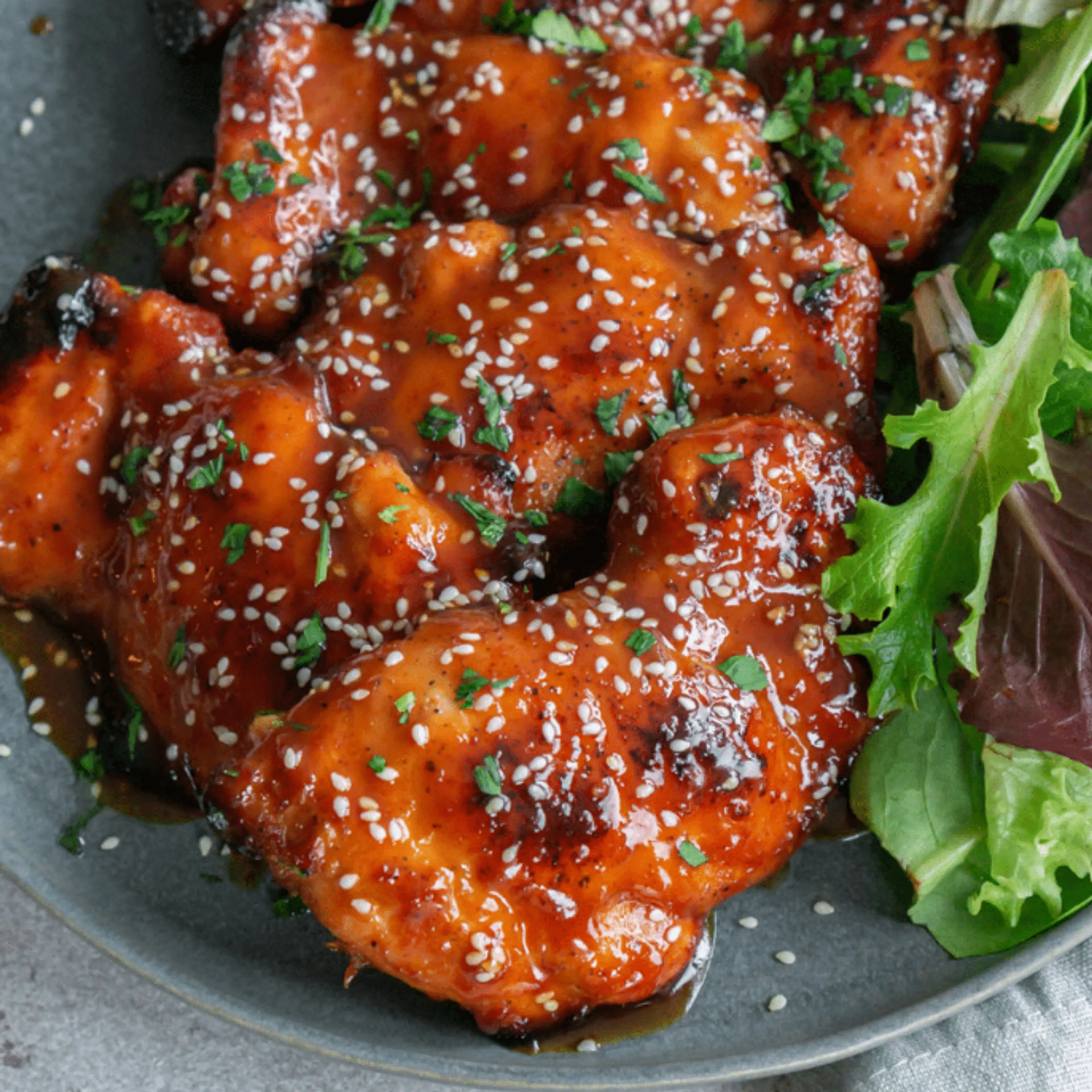 Crispy Hoisin Chicken Thighs