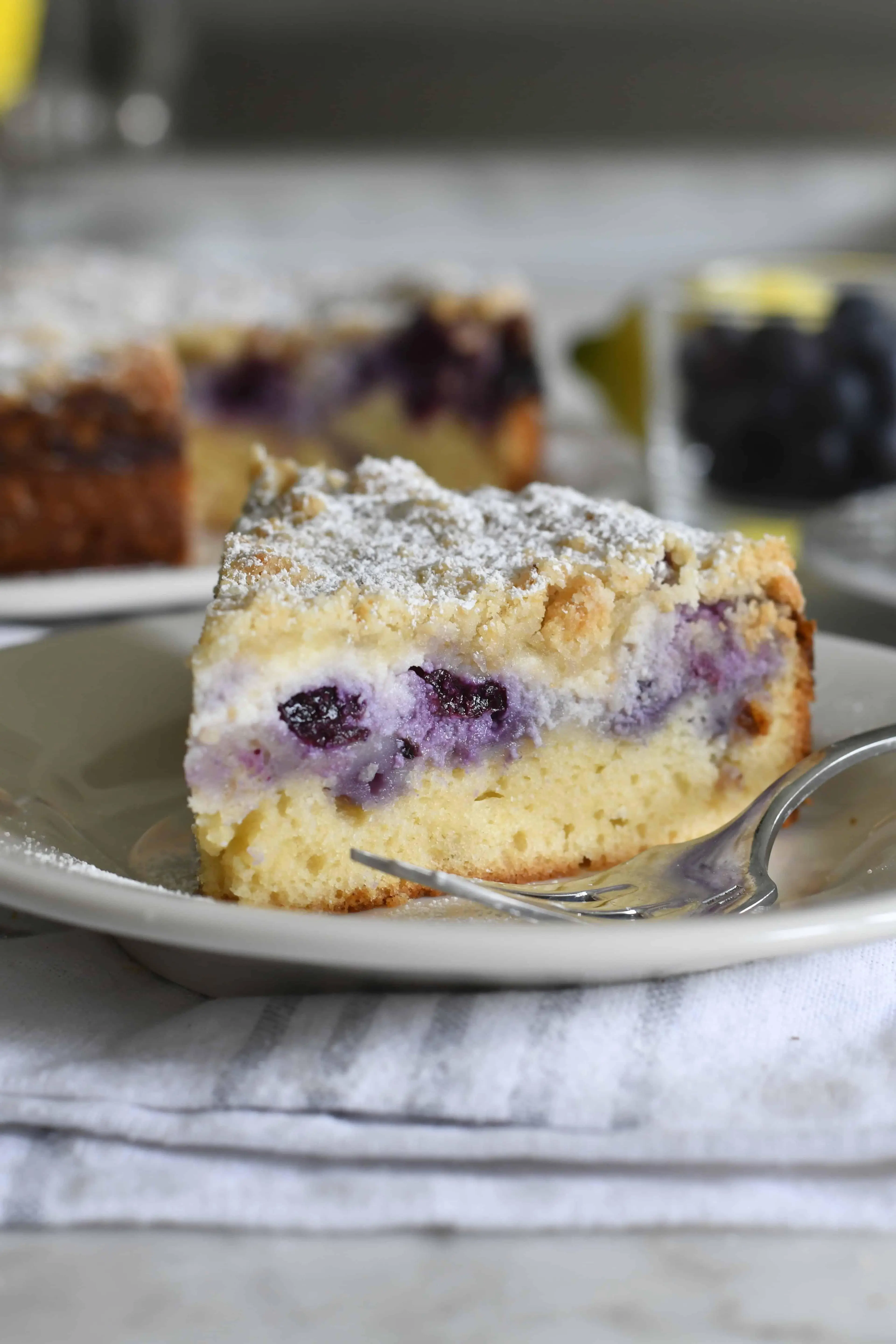 Blueberry Ricotta Crumble Cake