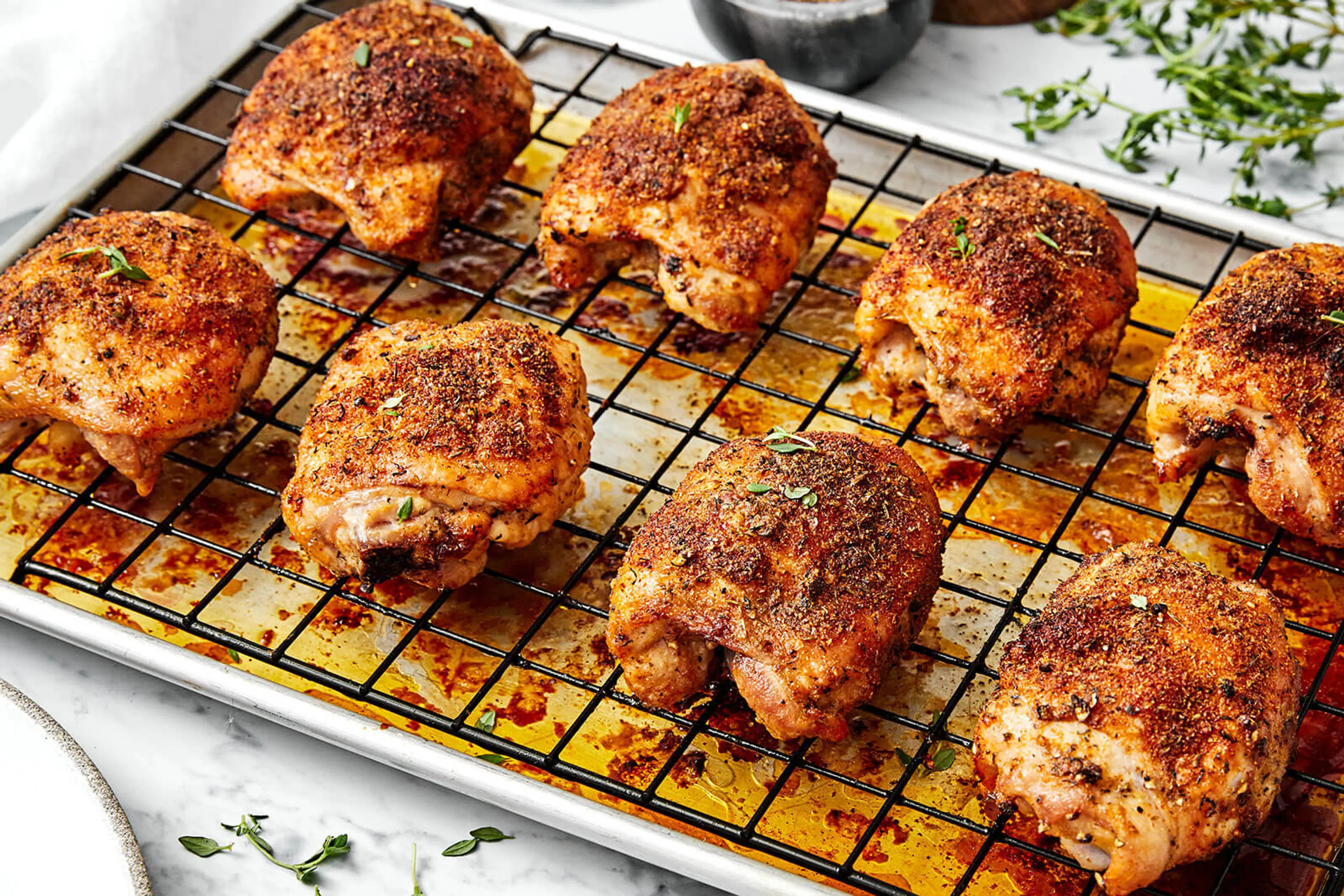 Crispy Baked Chicken Thighs
