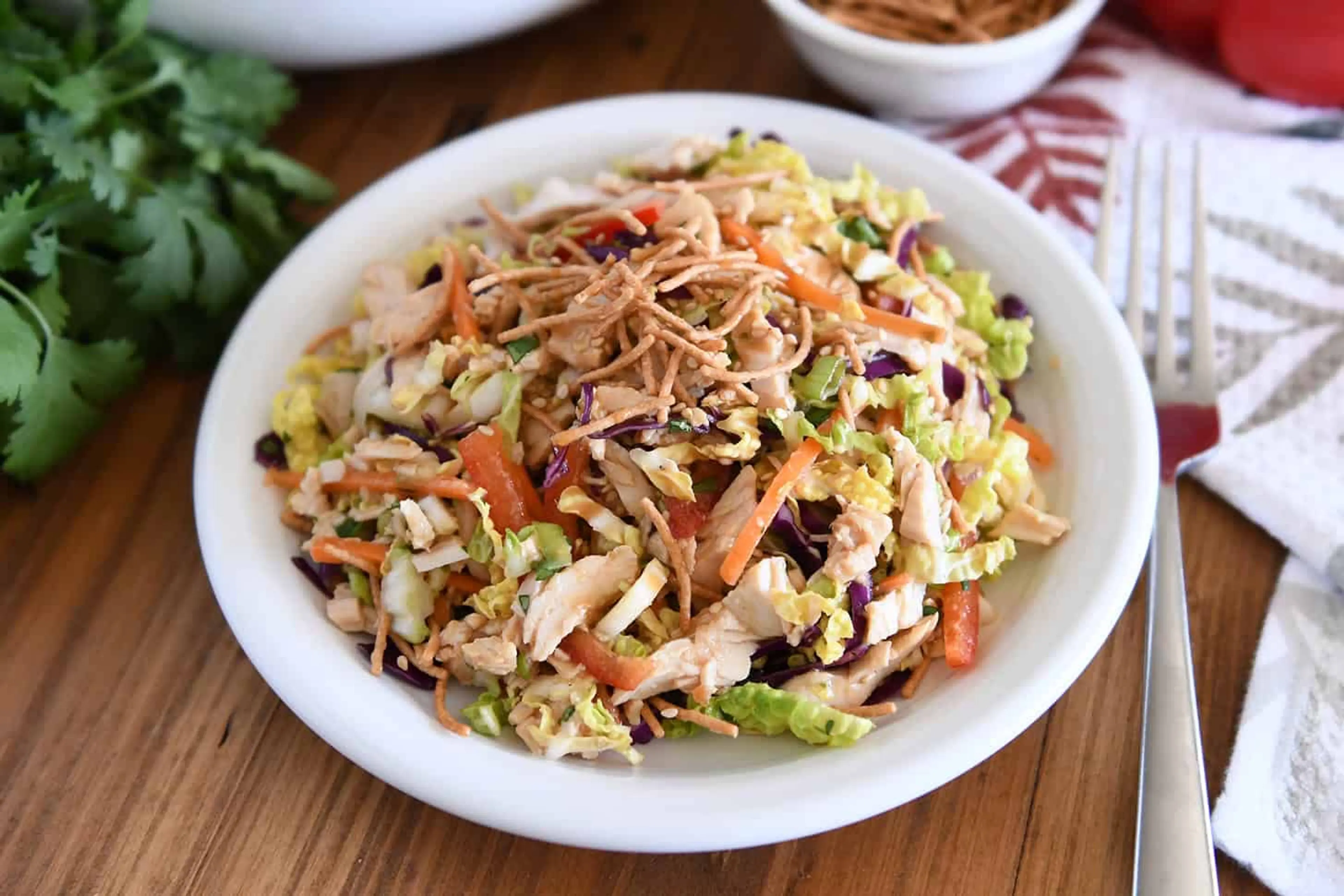 Asian Chicken Salad with the Yummiest Dressing