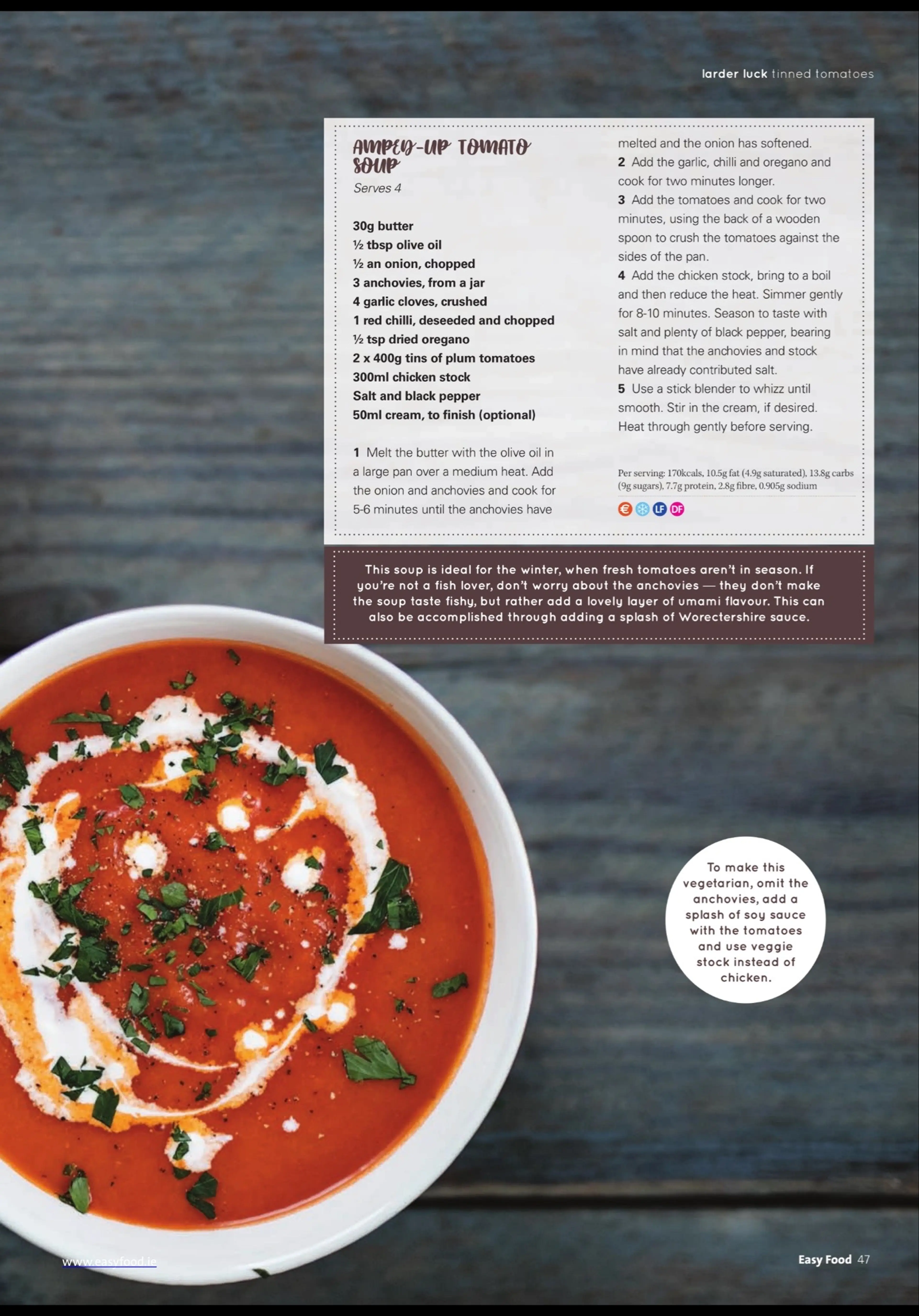 Amoed Up Tomato Soup