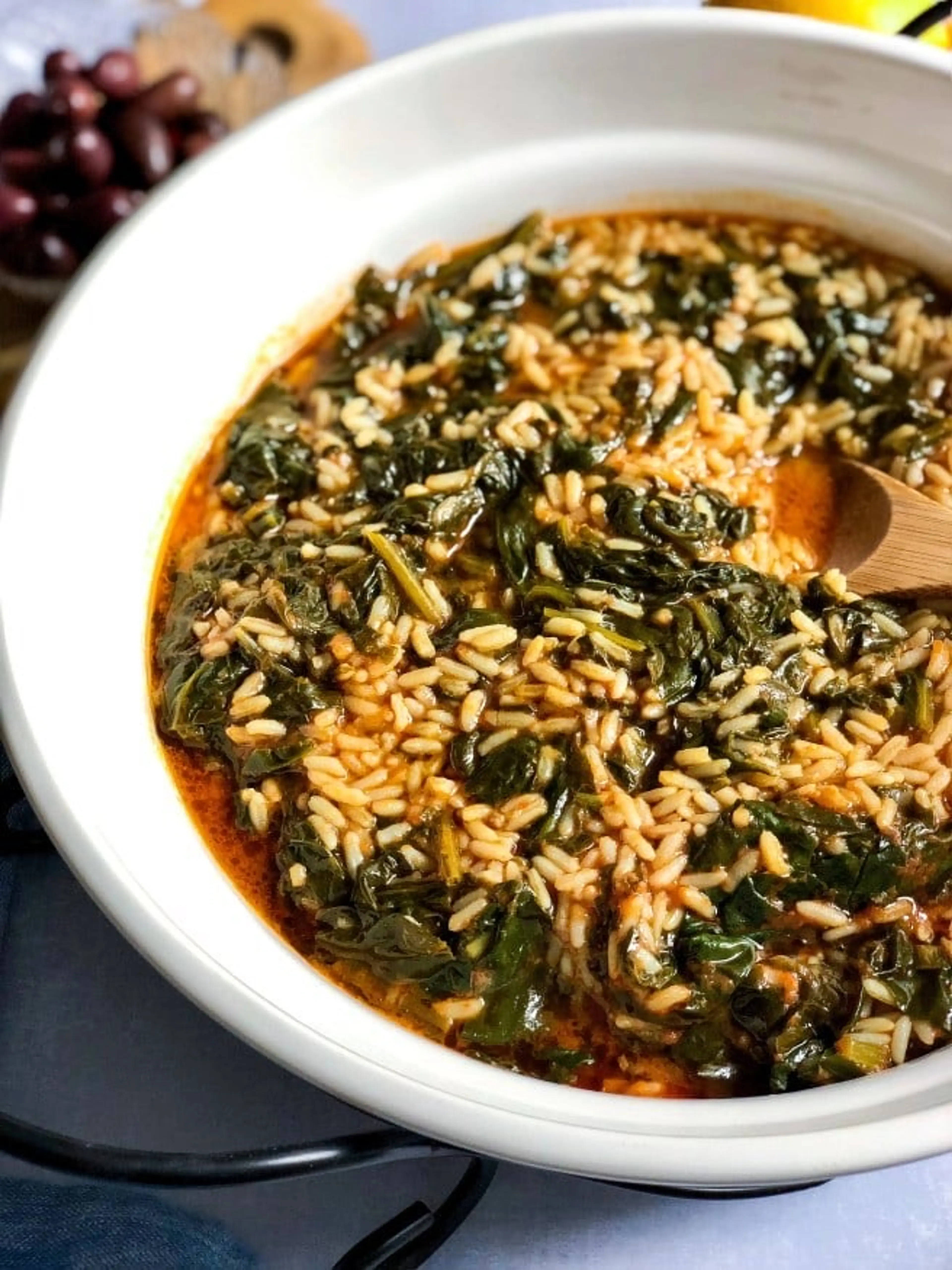 Spanakorizo (Greek spinach and rice)