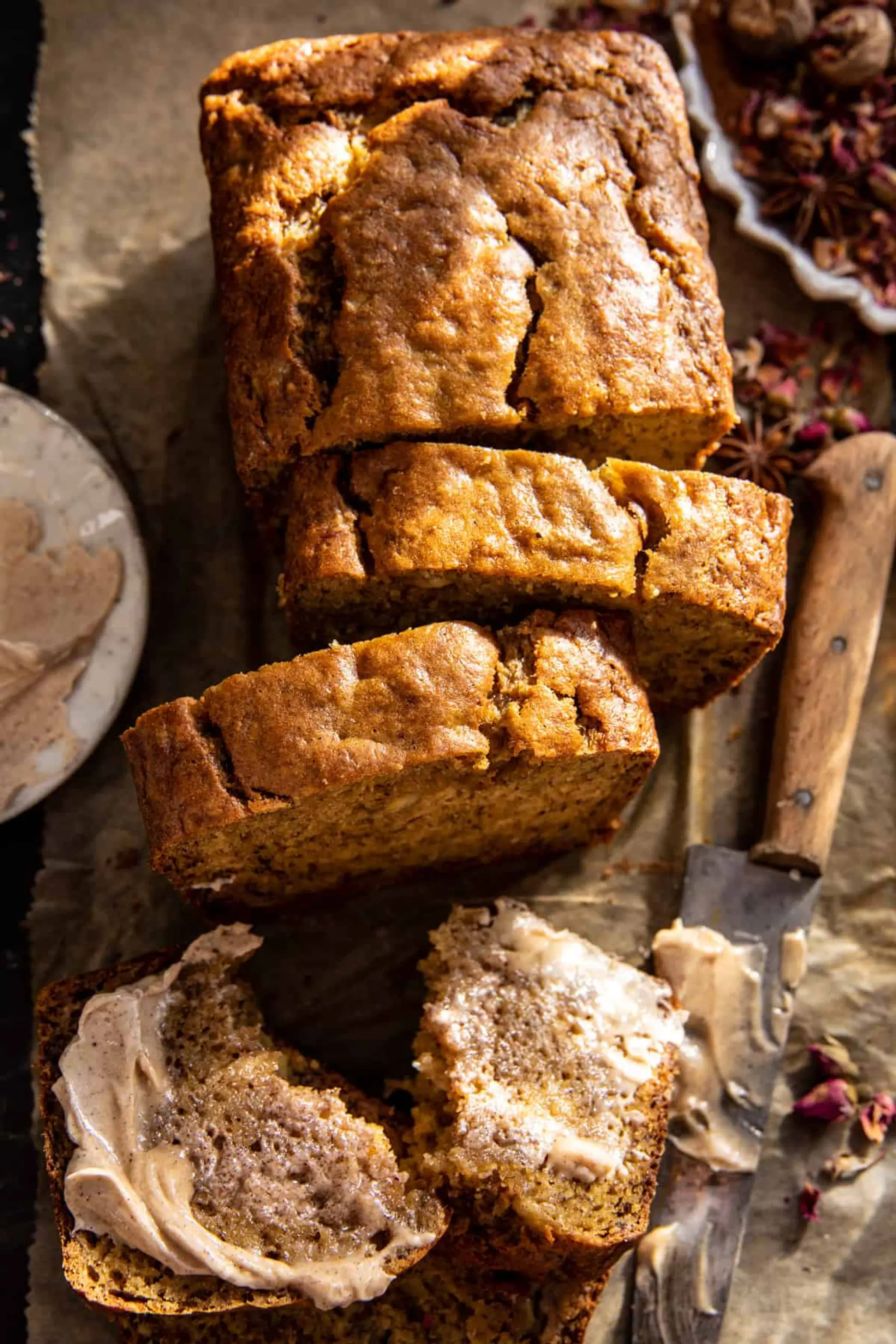 Maple Banana Bread with Cinnamon Butter