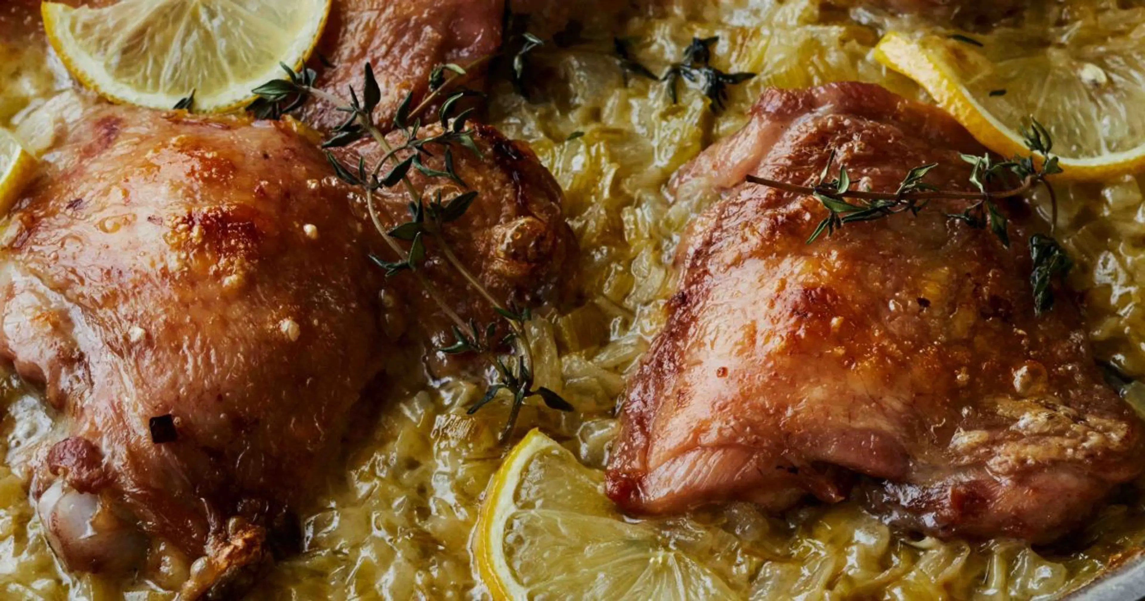 Creamy Chicken Thighs With Lemon and Thyme