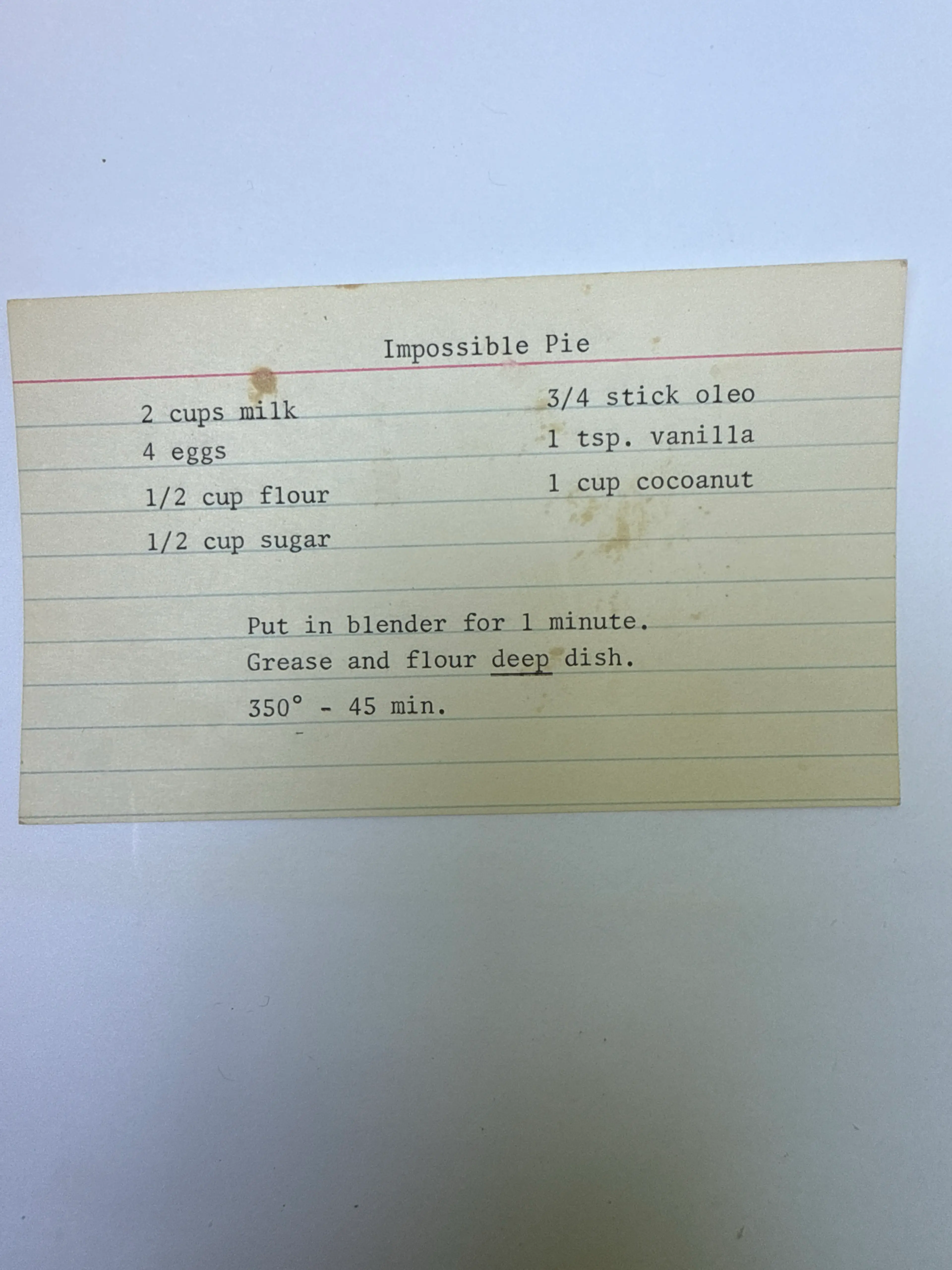 Impossible Pie