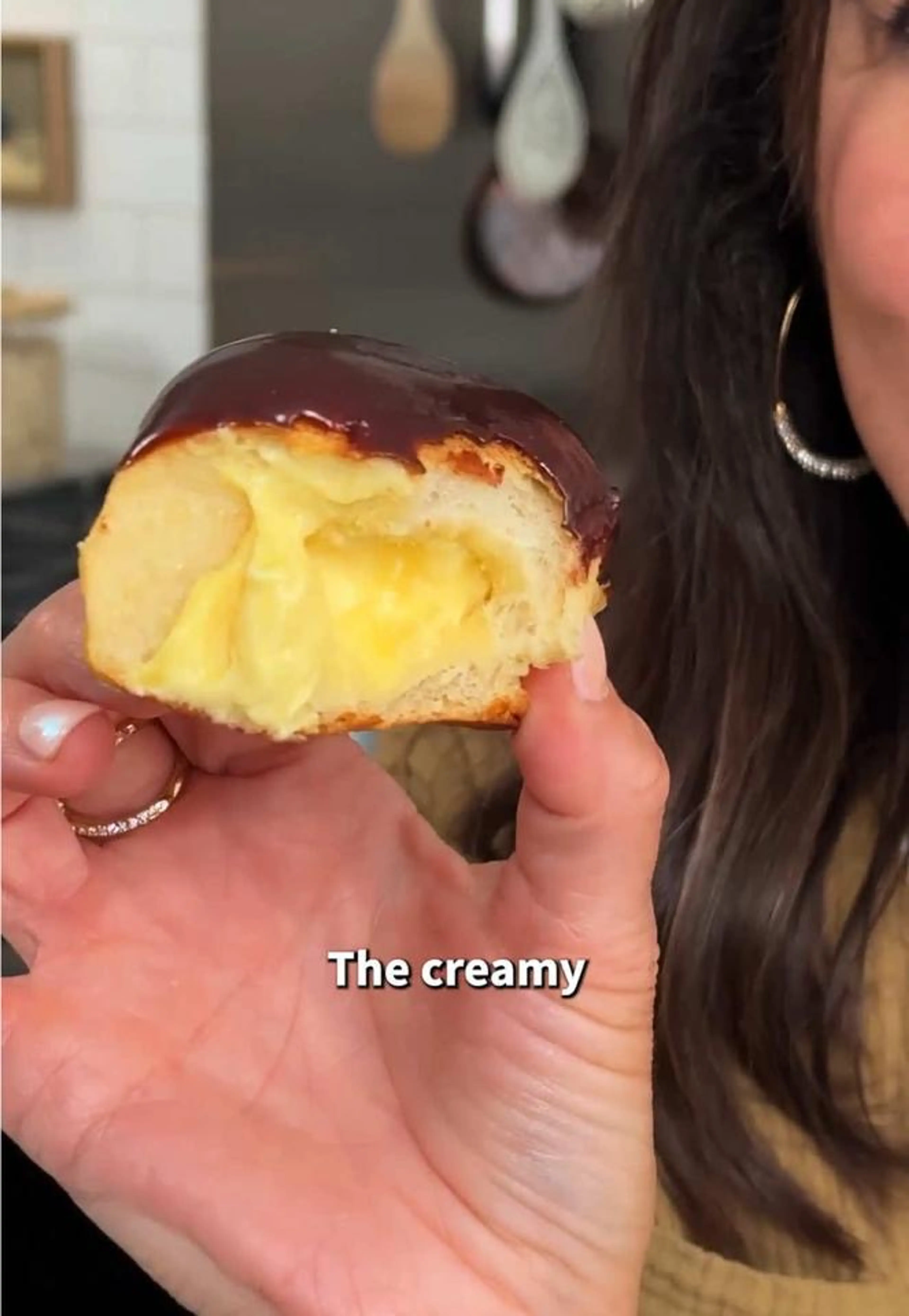 Hawaiian Sweet Roll Boston Cream Donut