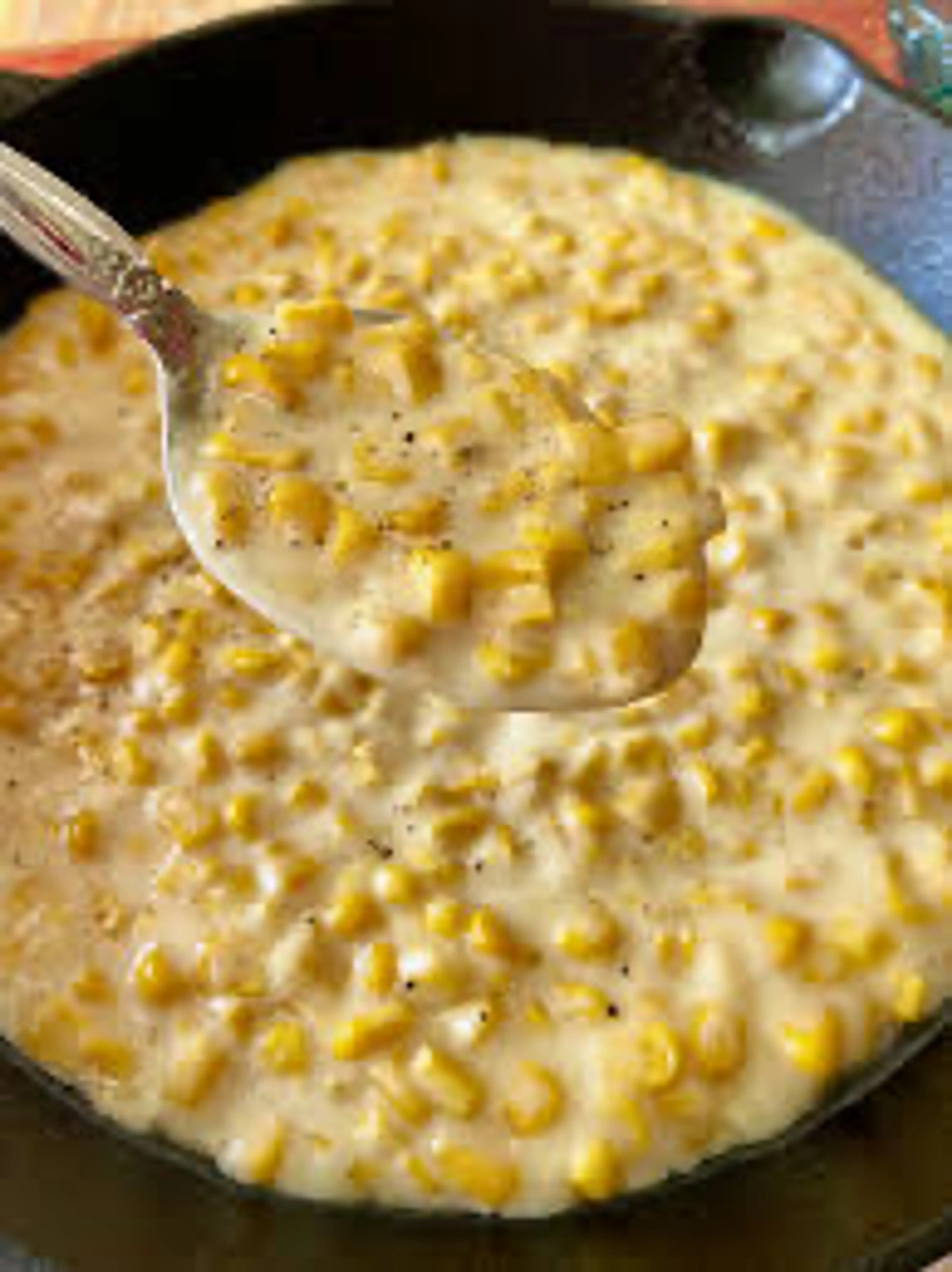 Corn w/ Roasted Chiles & Creme Fraiche