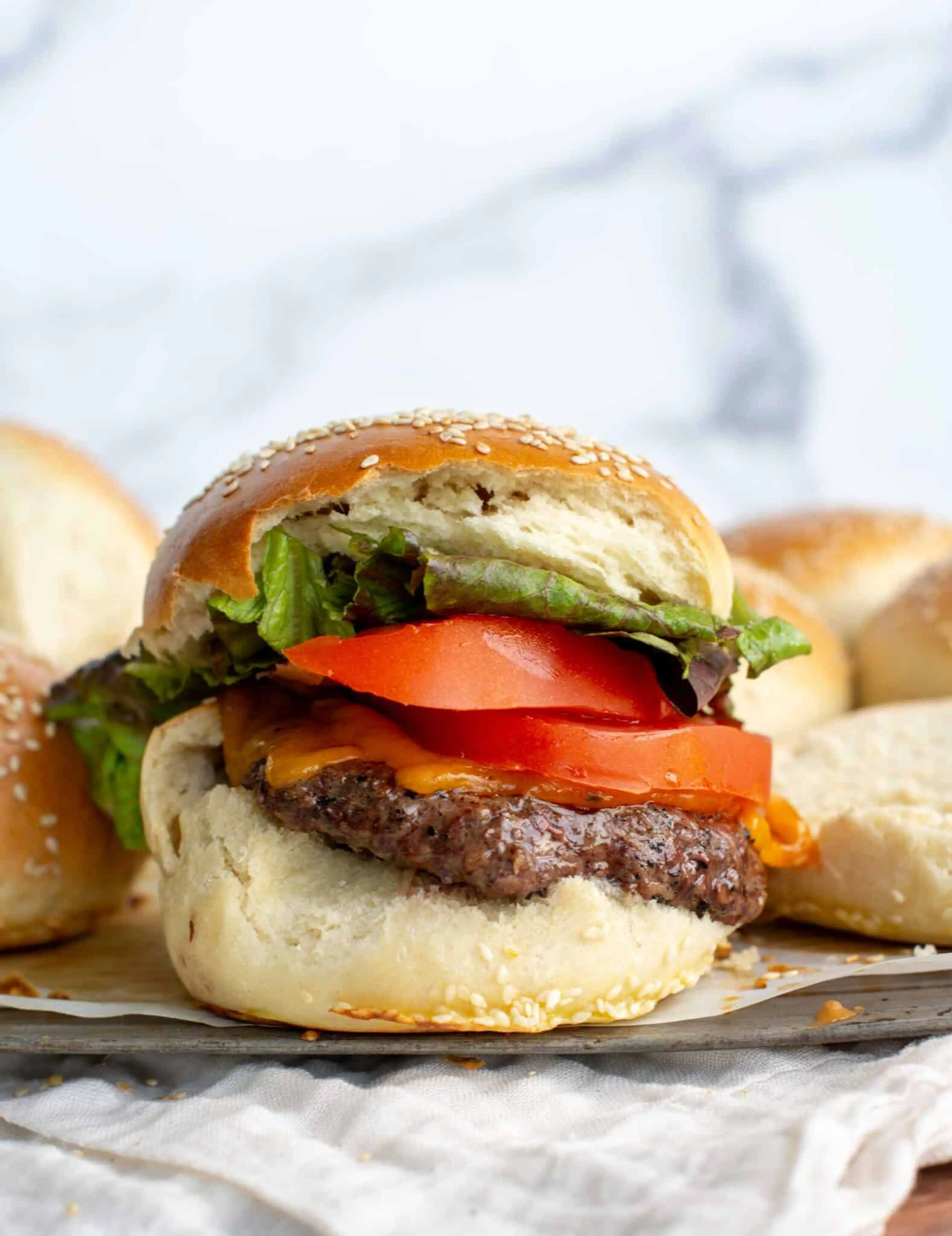 One Hour Sourdough Discard Burger Buns