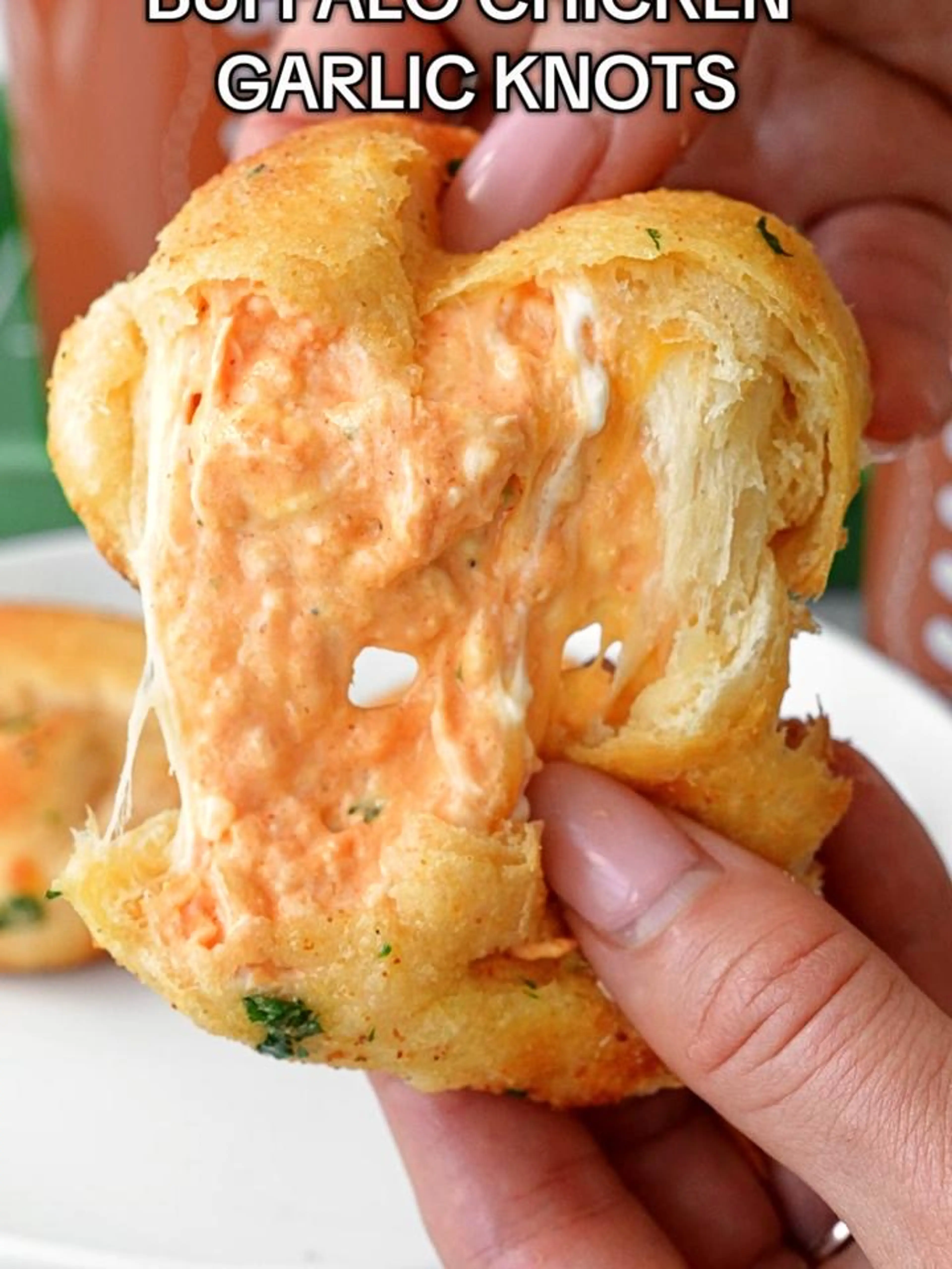 Buffalo Chicken Stuffed Garlic Knots