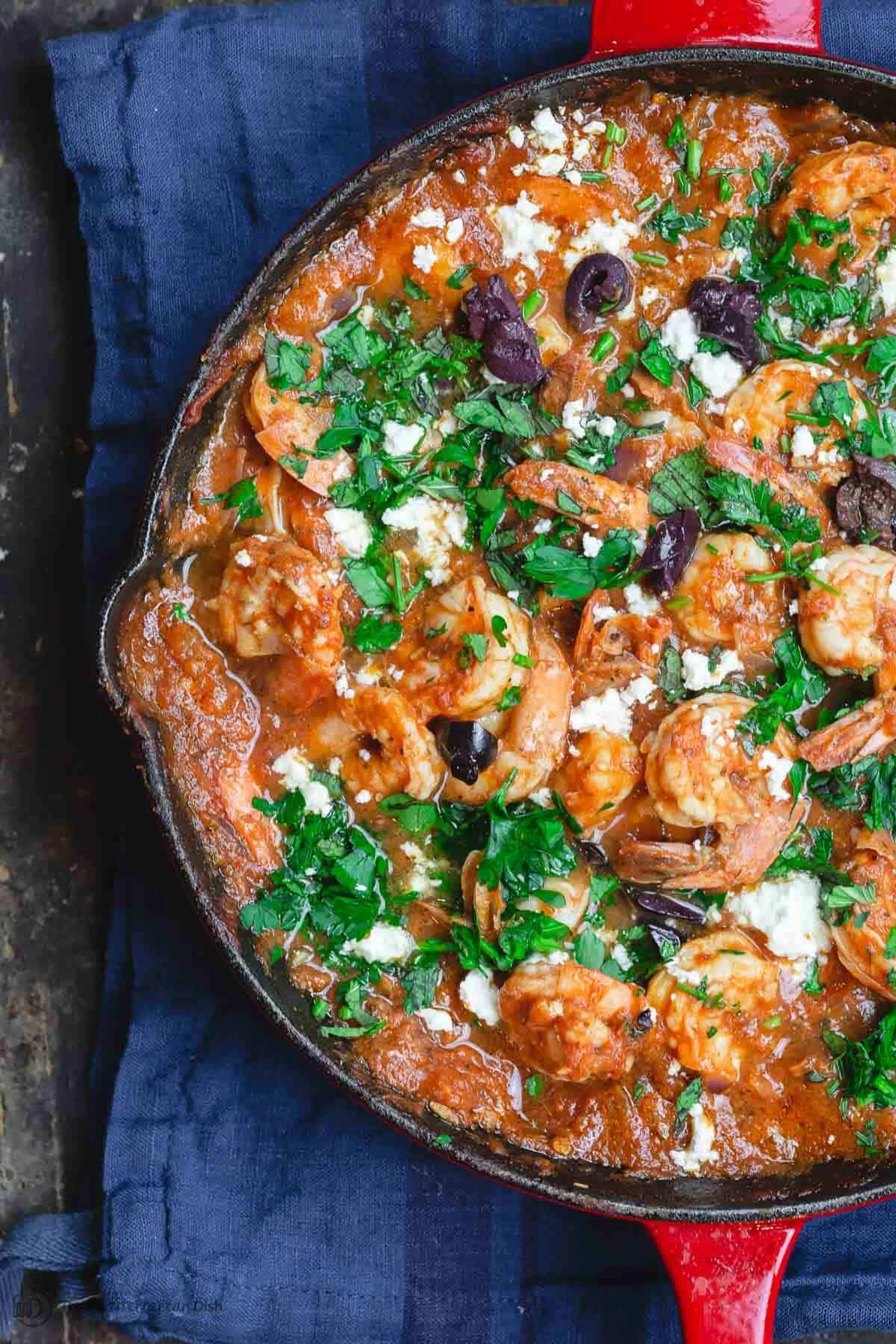 Shrimp Saganaki (Greek Shrimp Recipe with Tomato and Feta)