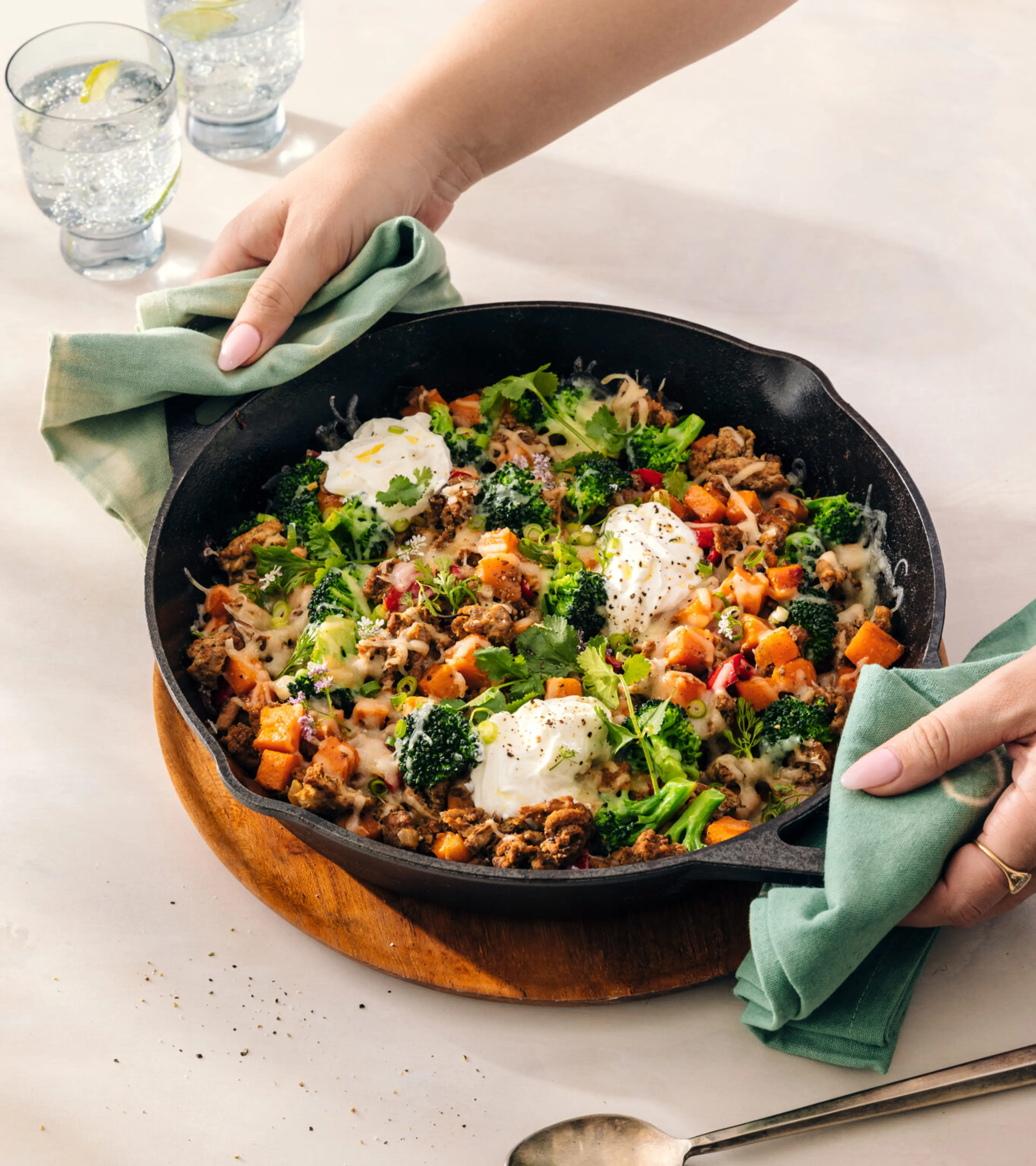 One Pan Turkey Sweet Potato Skillet