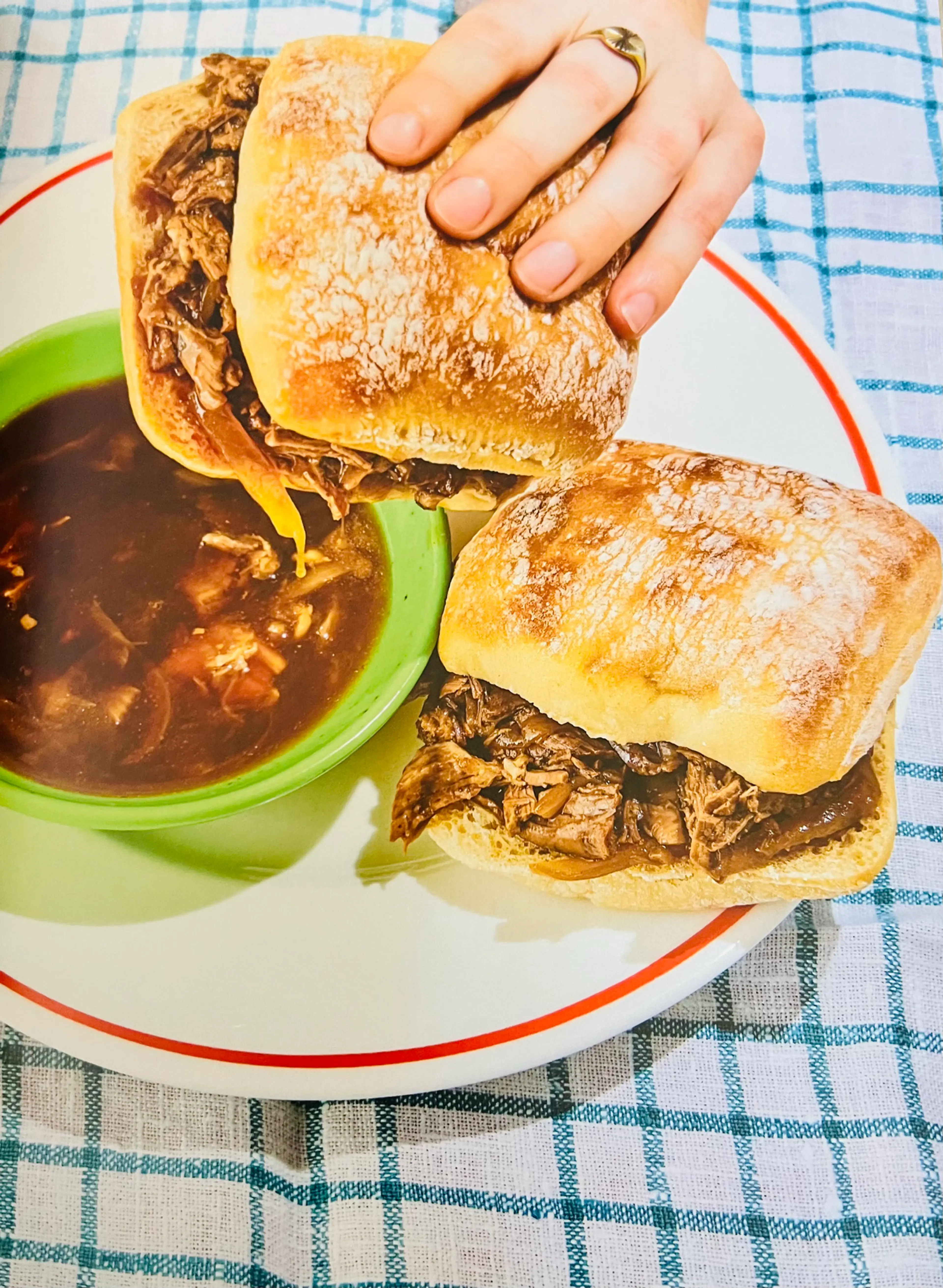 French Dip Beef & Onion Sandwiches