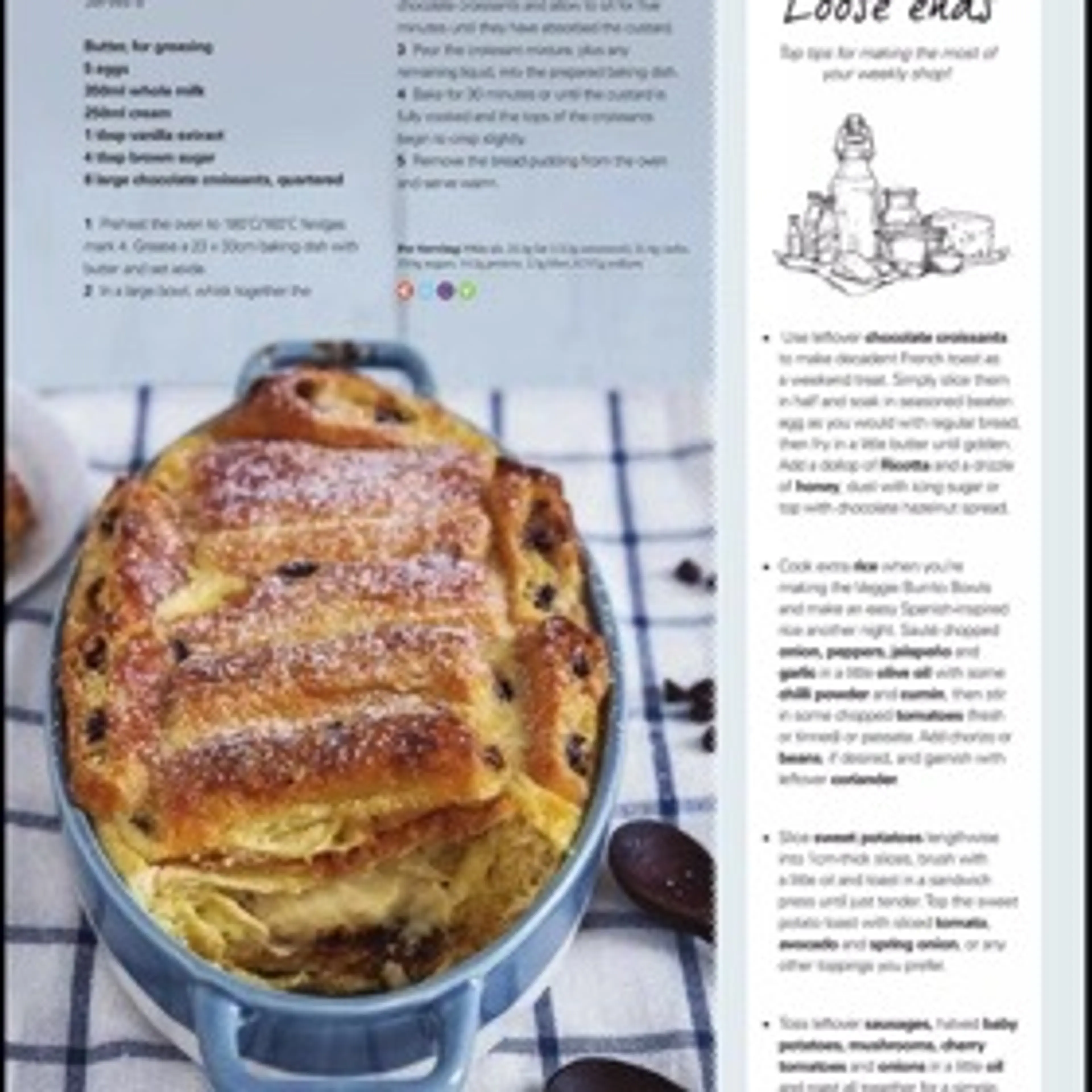 Pain au chocolat pudding