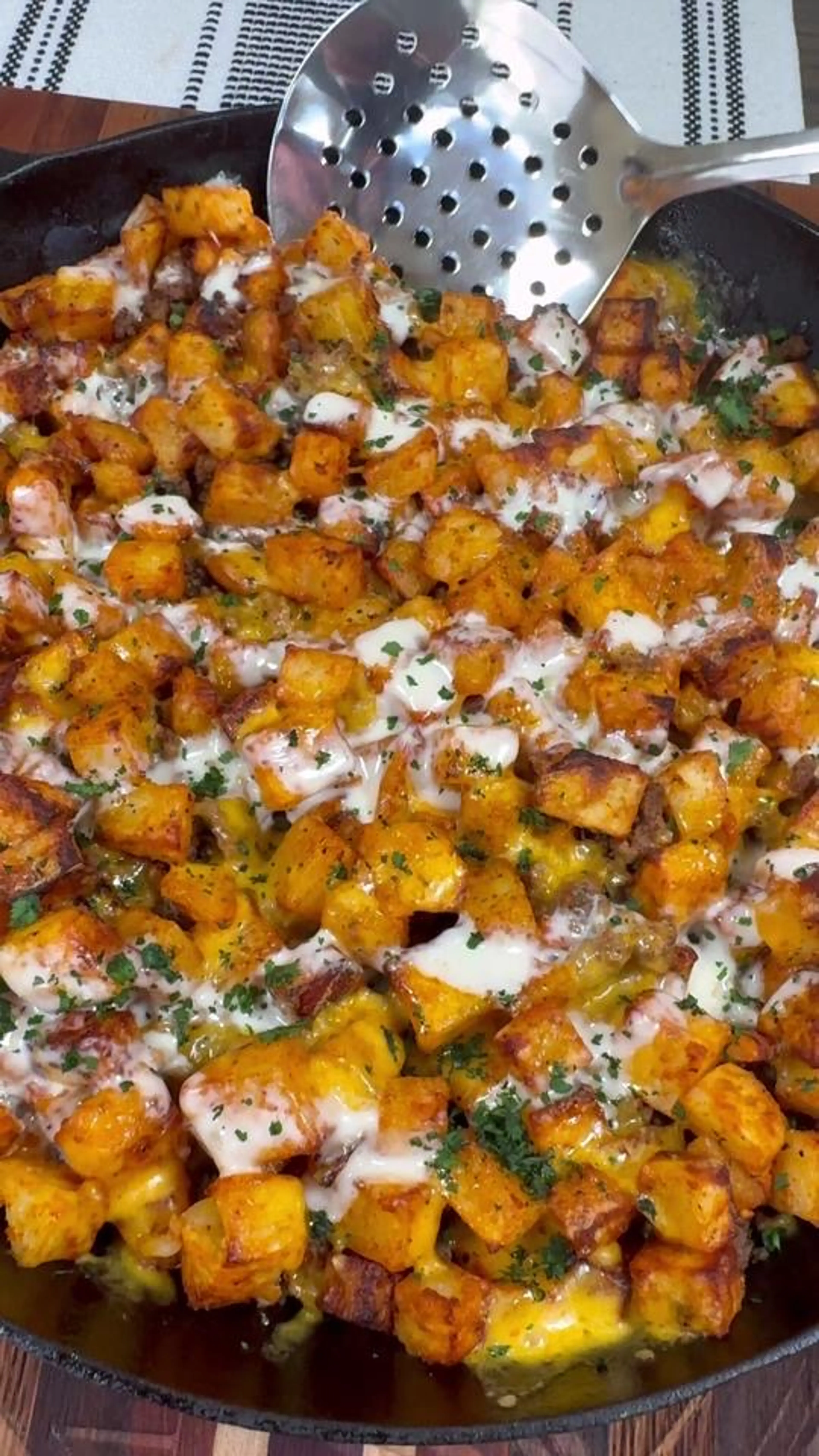 Cheesy Taco Potato Skillet