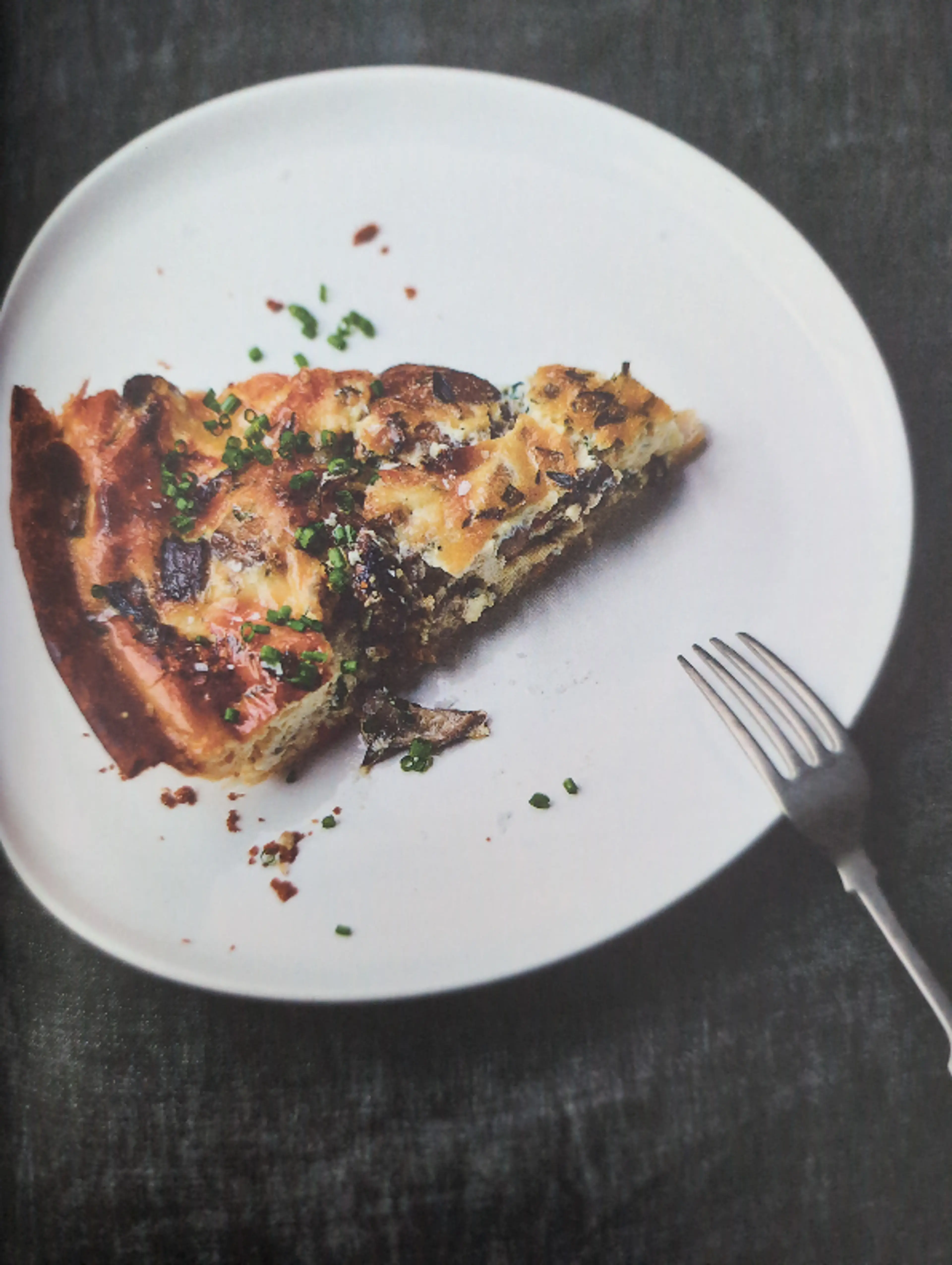 Irregular Quiche With Shrooms And Blue Cheese
