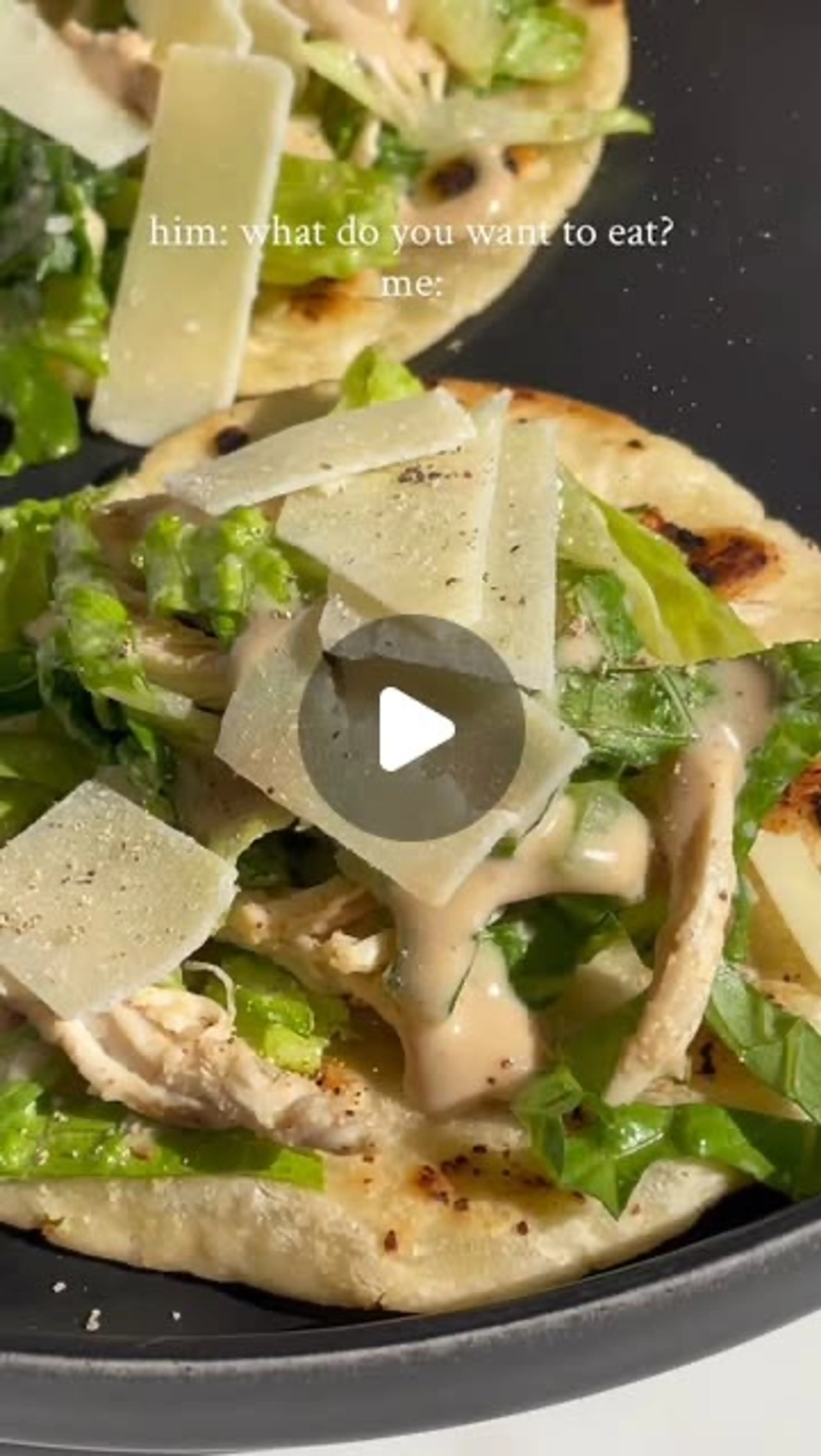 Chicken ceasar salad tacos