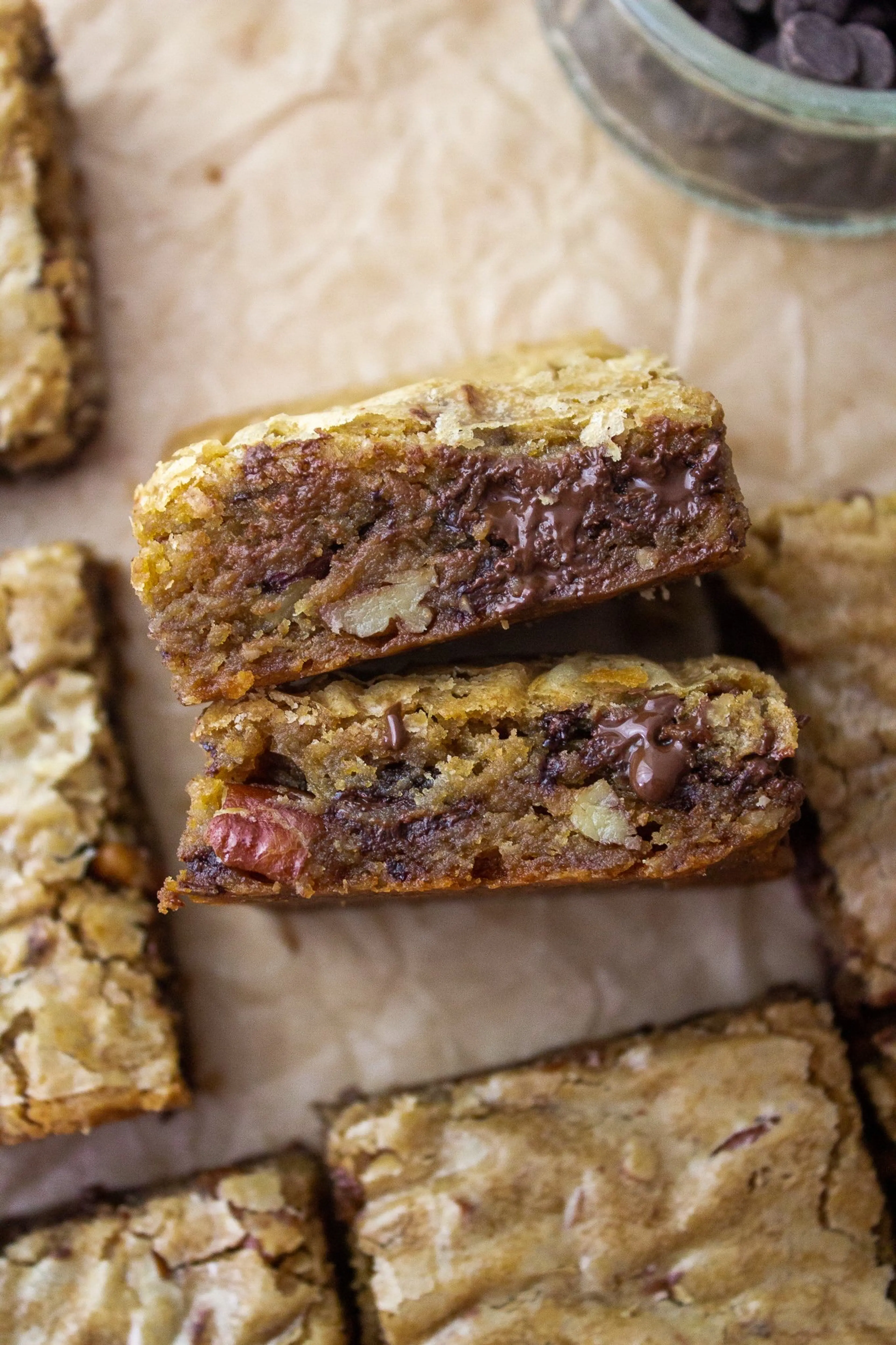 Coffee Chocolate Chip Blondies