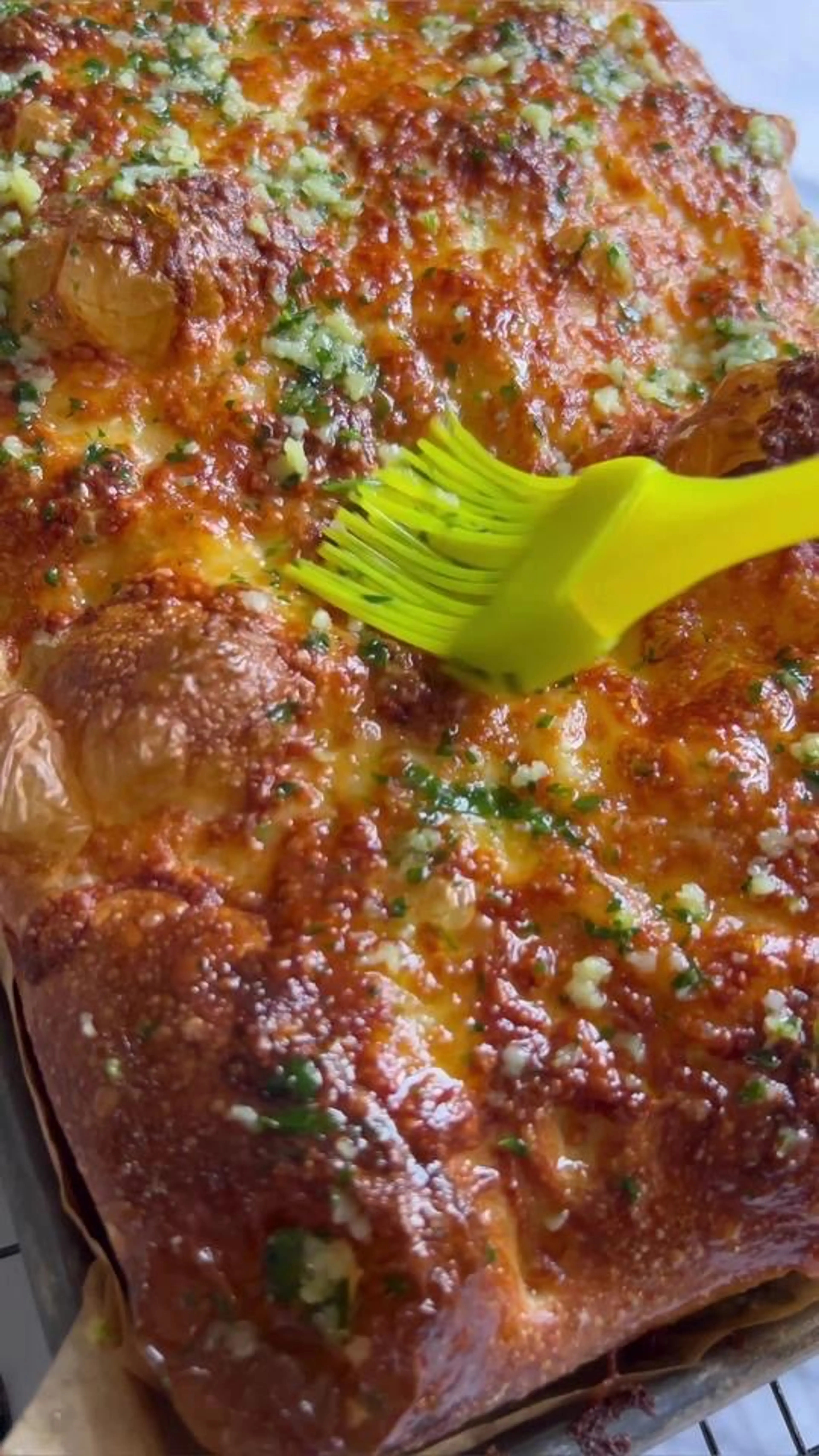 Garlic Butter Cheese Stuffed Focaccia
