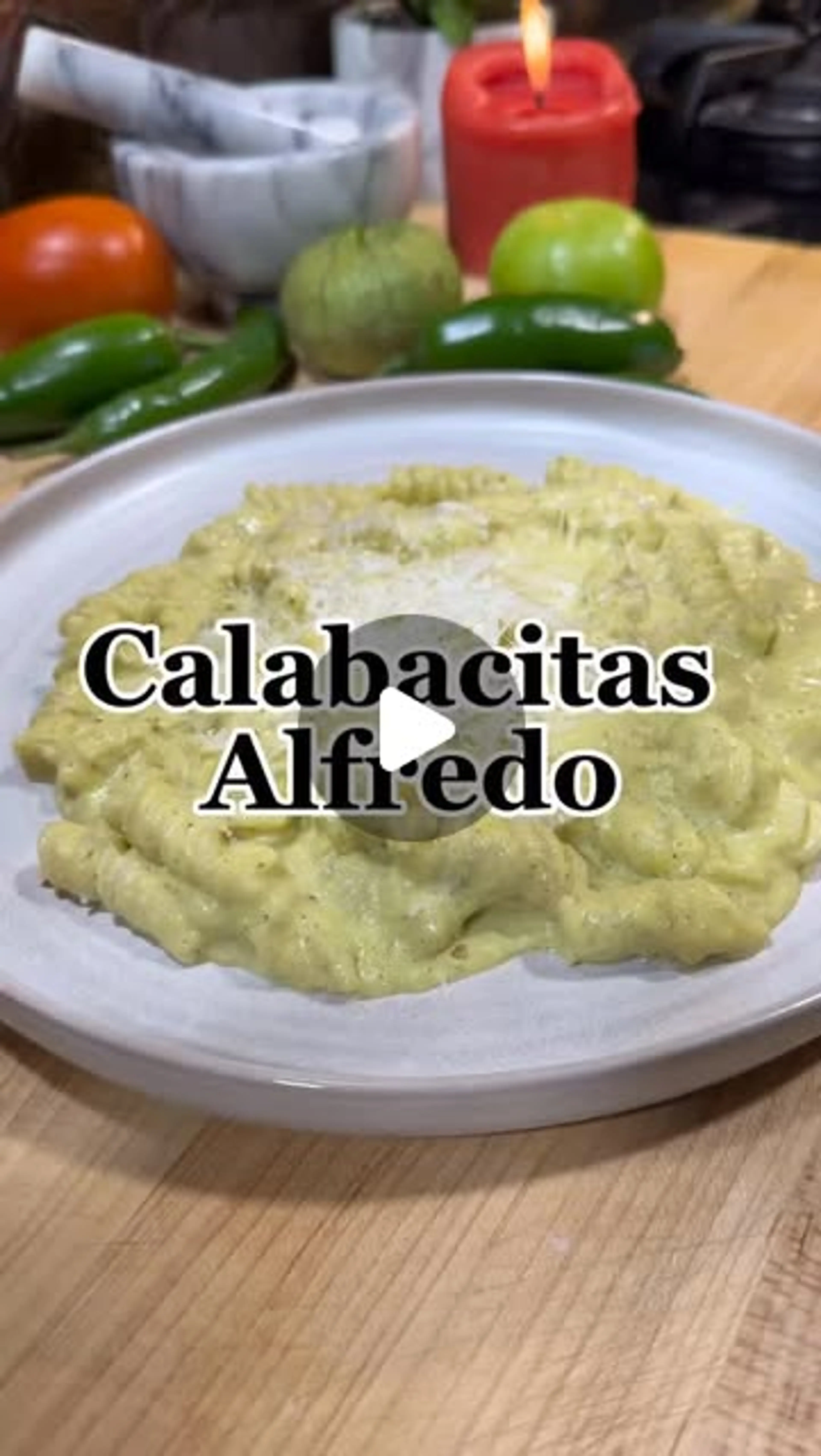 Calabacitas Alfredo! Perfect as a Vegetarian Dish or Accompa