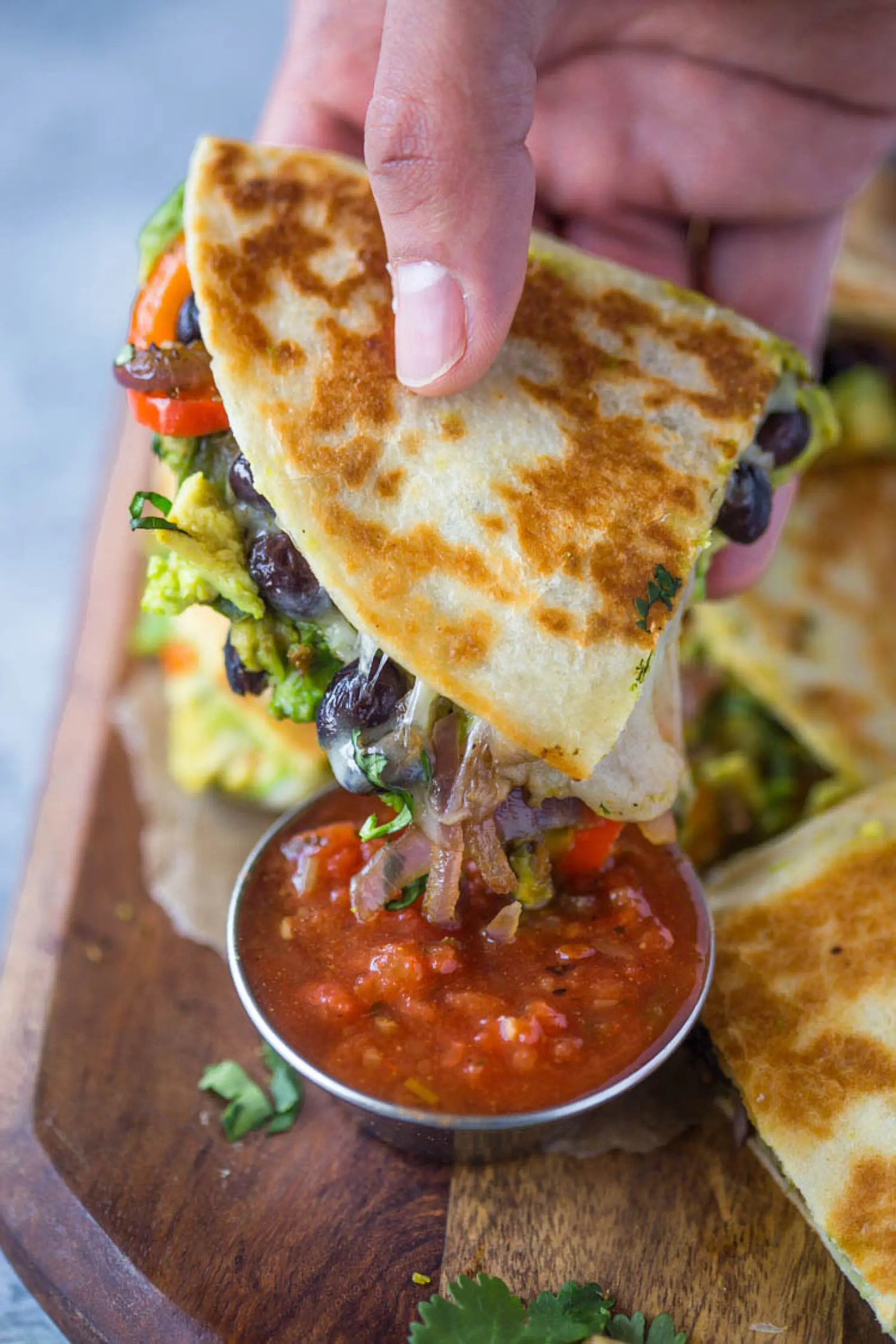 Avocado Black Bean Quesadillas