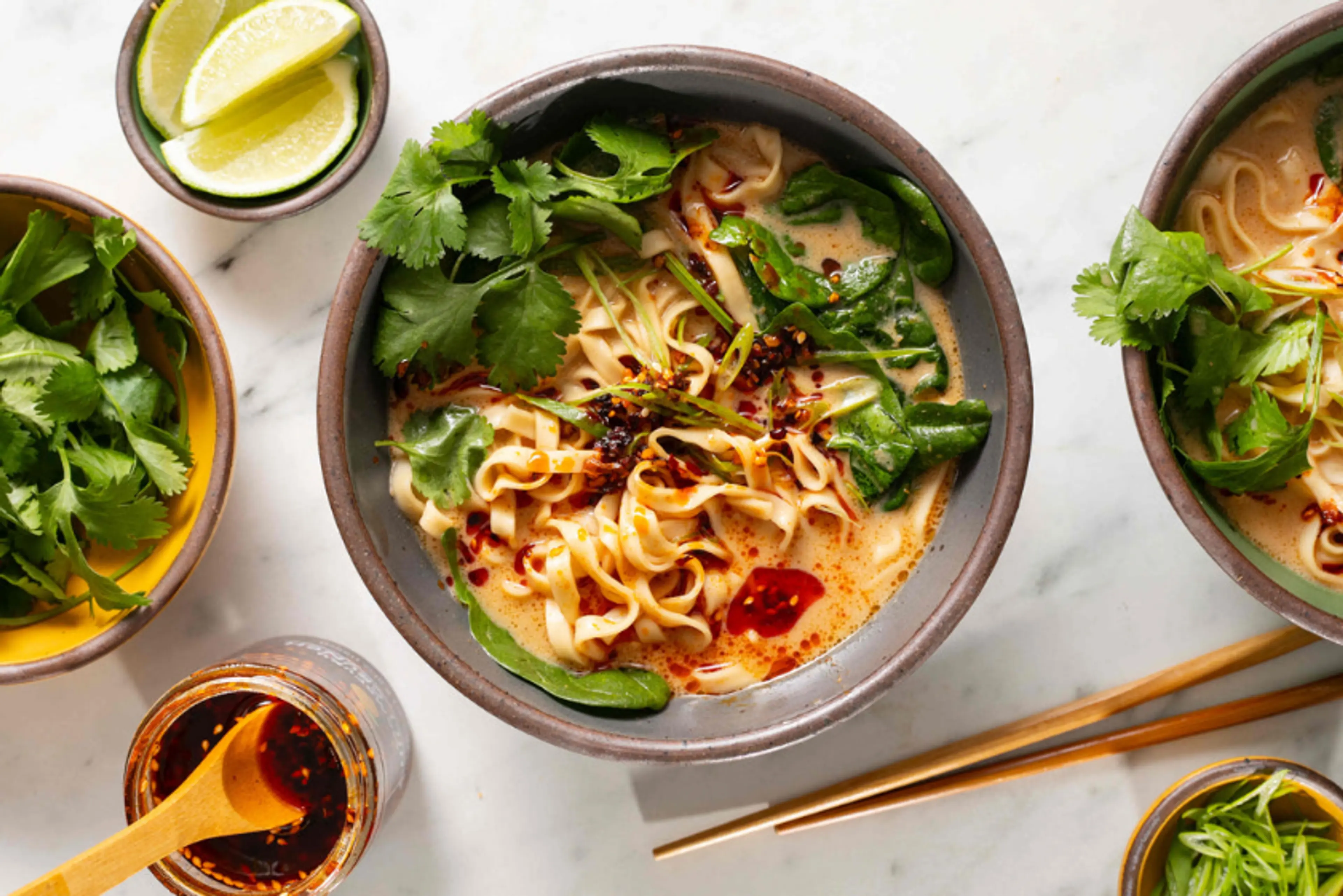 15-Minute Creamy Peanut Noodle Soup