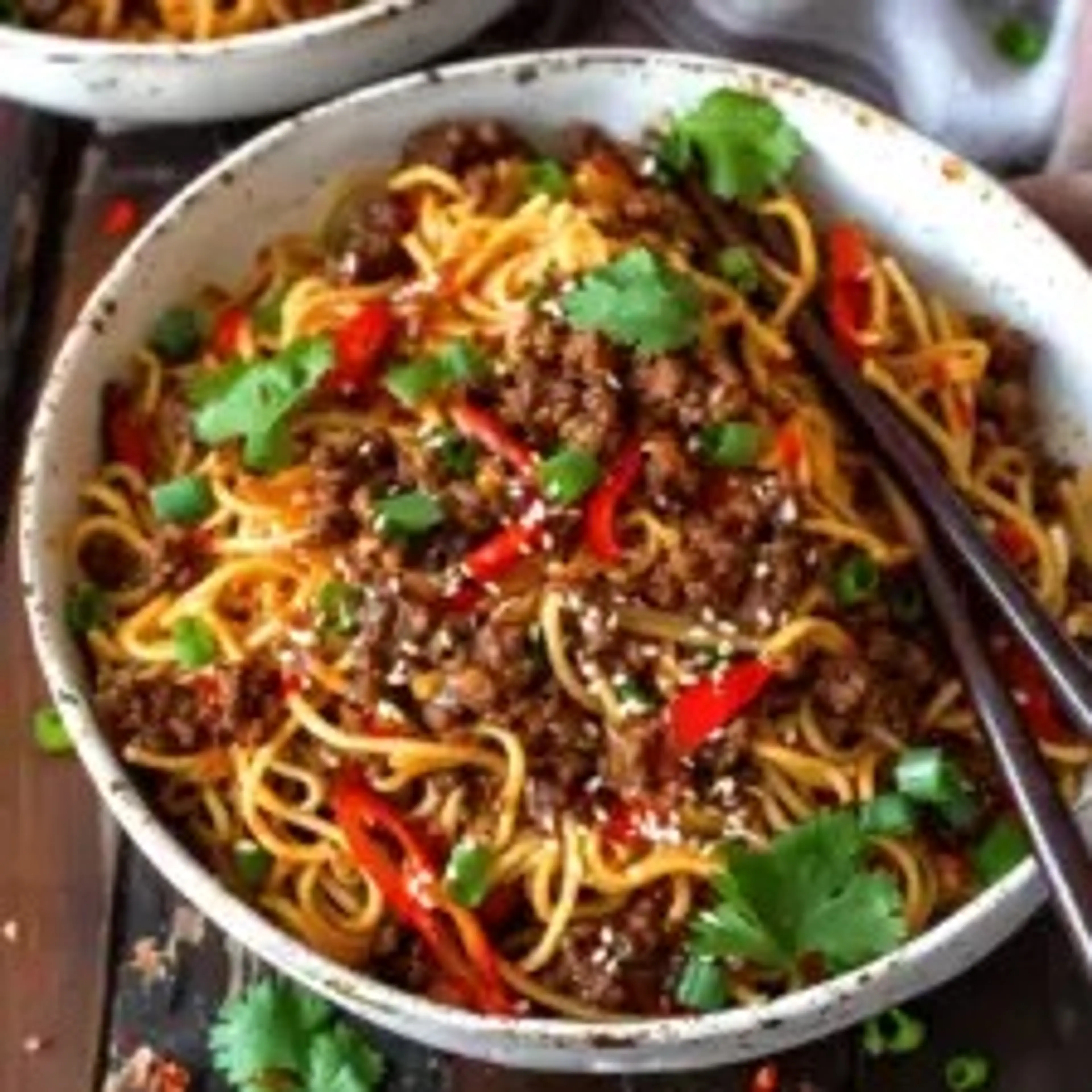Asian Ground Beef Noodles Recipe