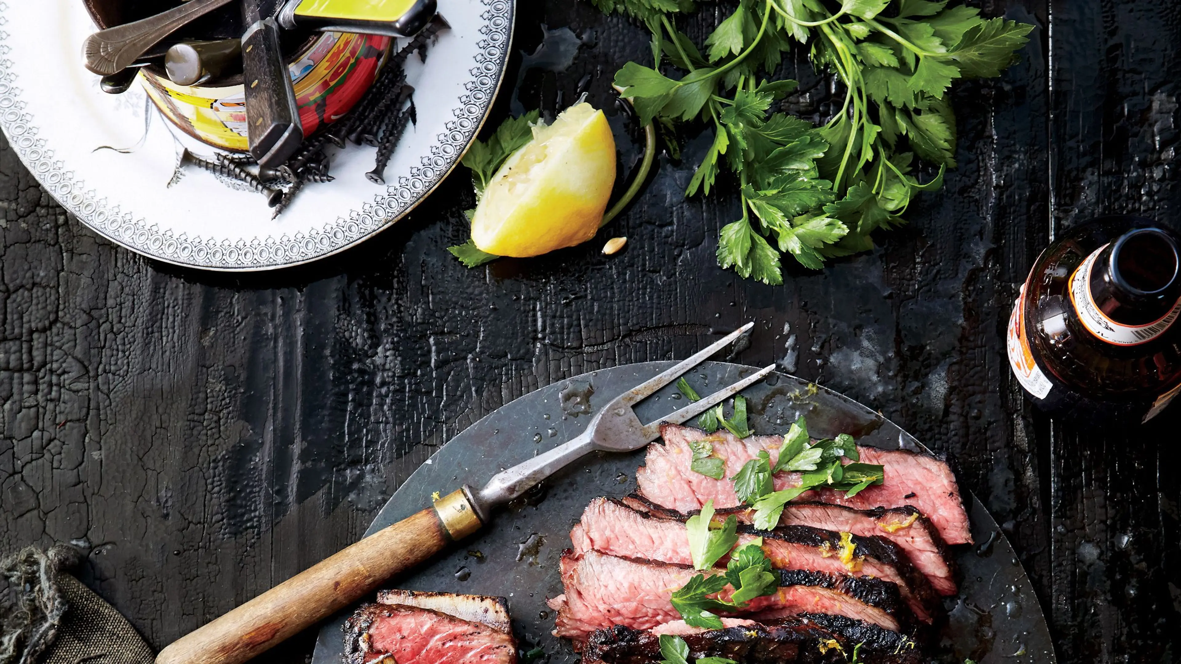 Grilled Short Ribs with Lemon and Parsley