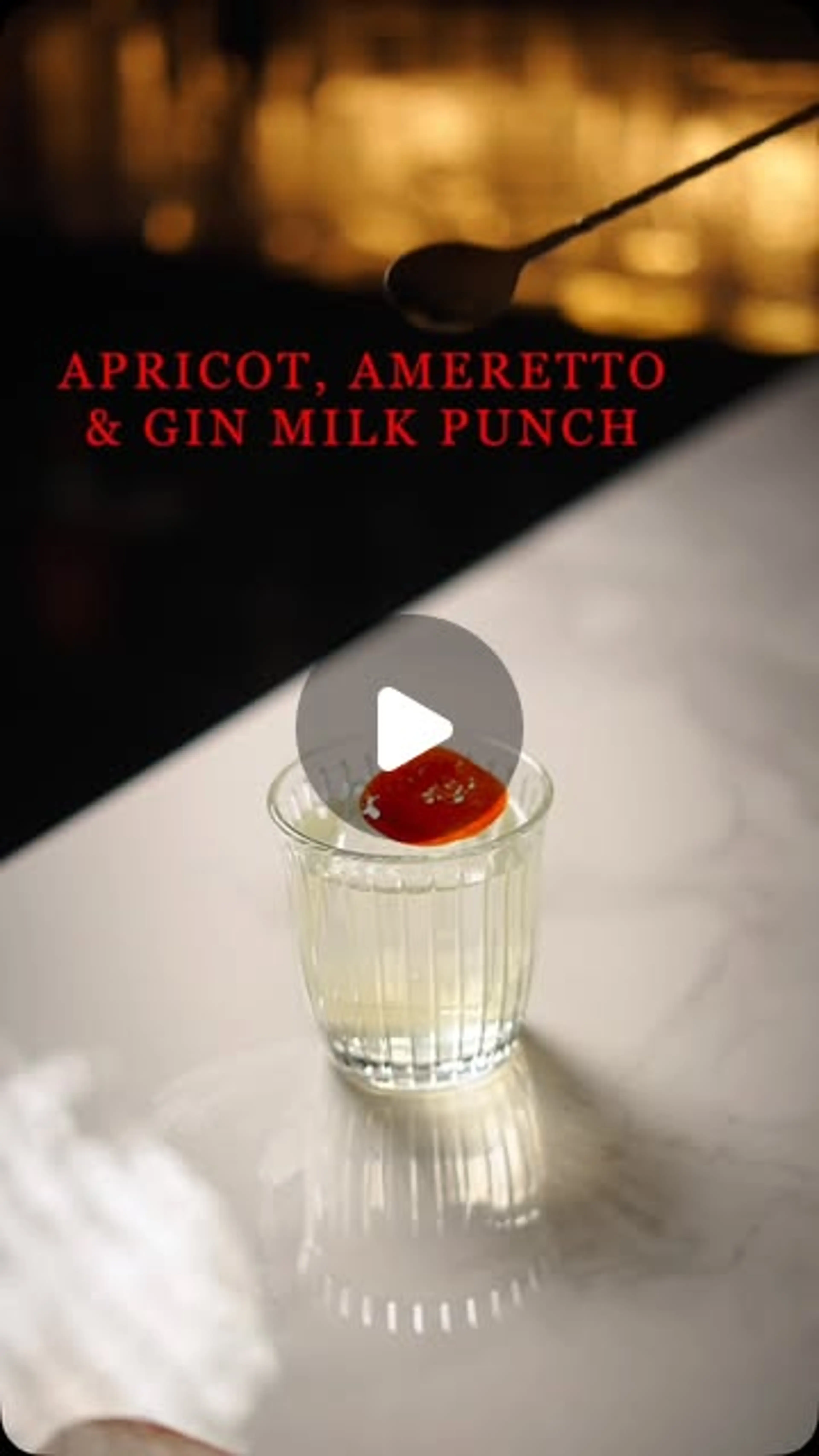 Apricot, Amaretto & Gin Milk Punch