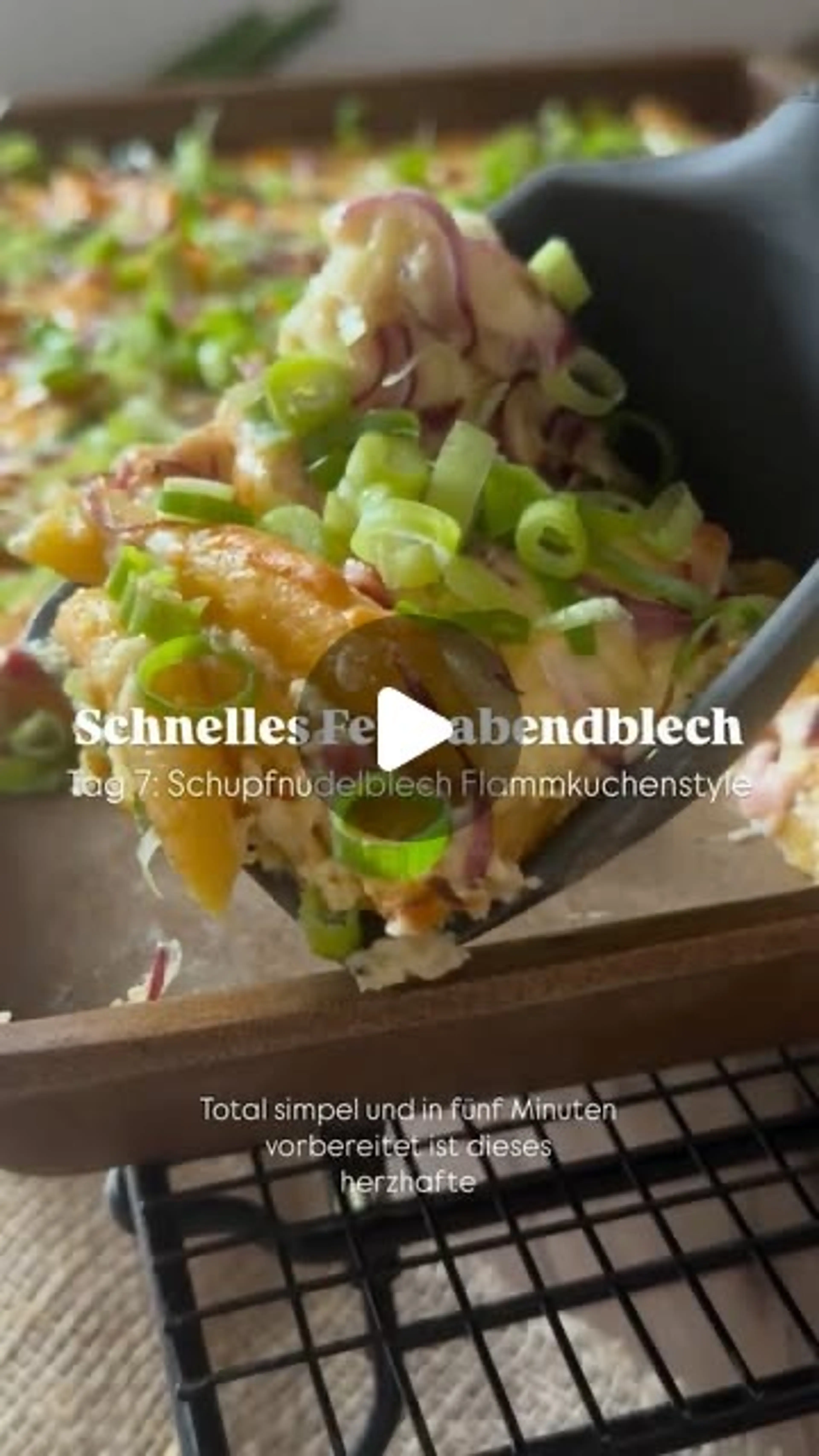 Schupfnudel Flammkuchen Blech