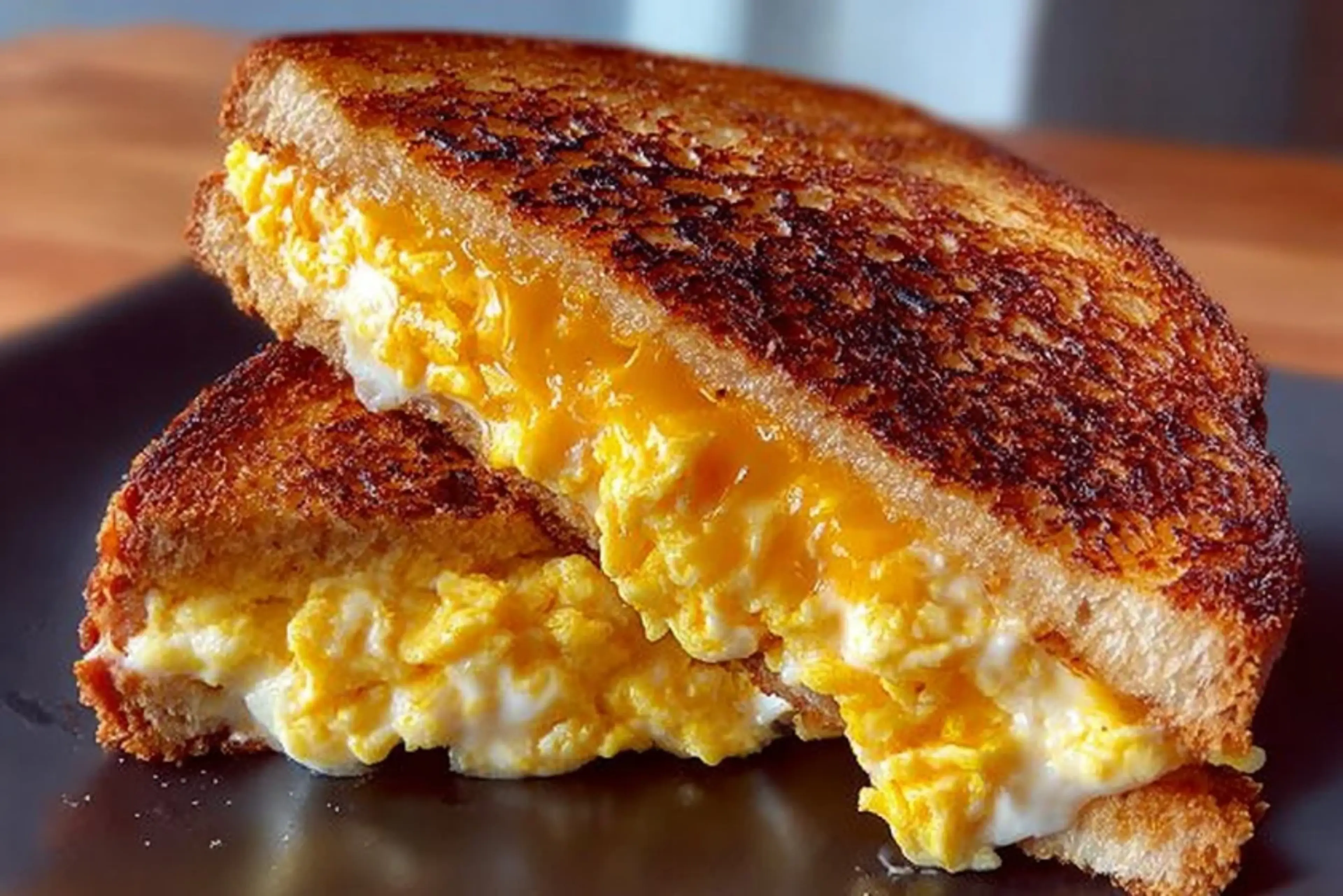 Scrambled Egg Grilled Cheese Sandwich