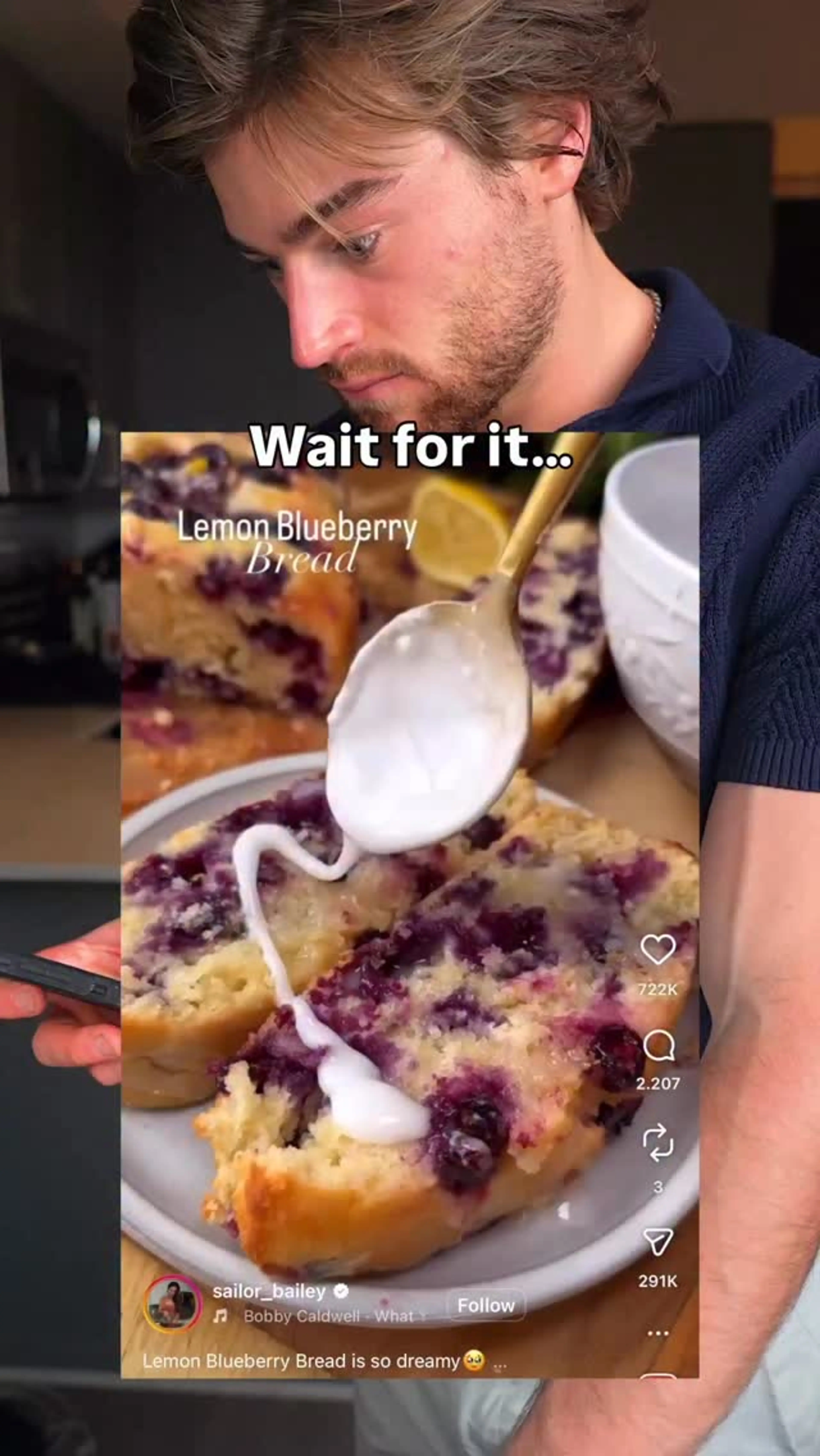 Low Cal & 156g Protein Jumbo Glazed Blueberry Cakey Bakery M