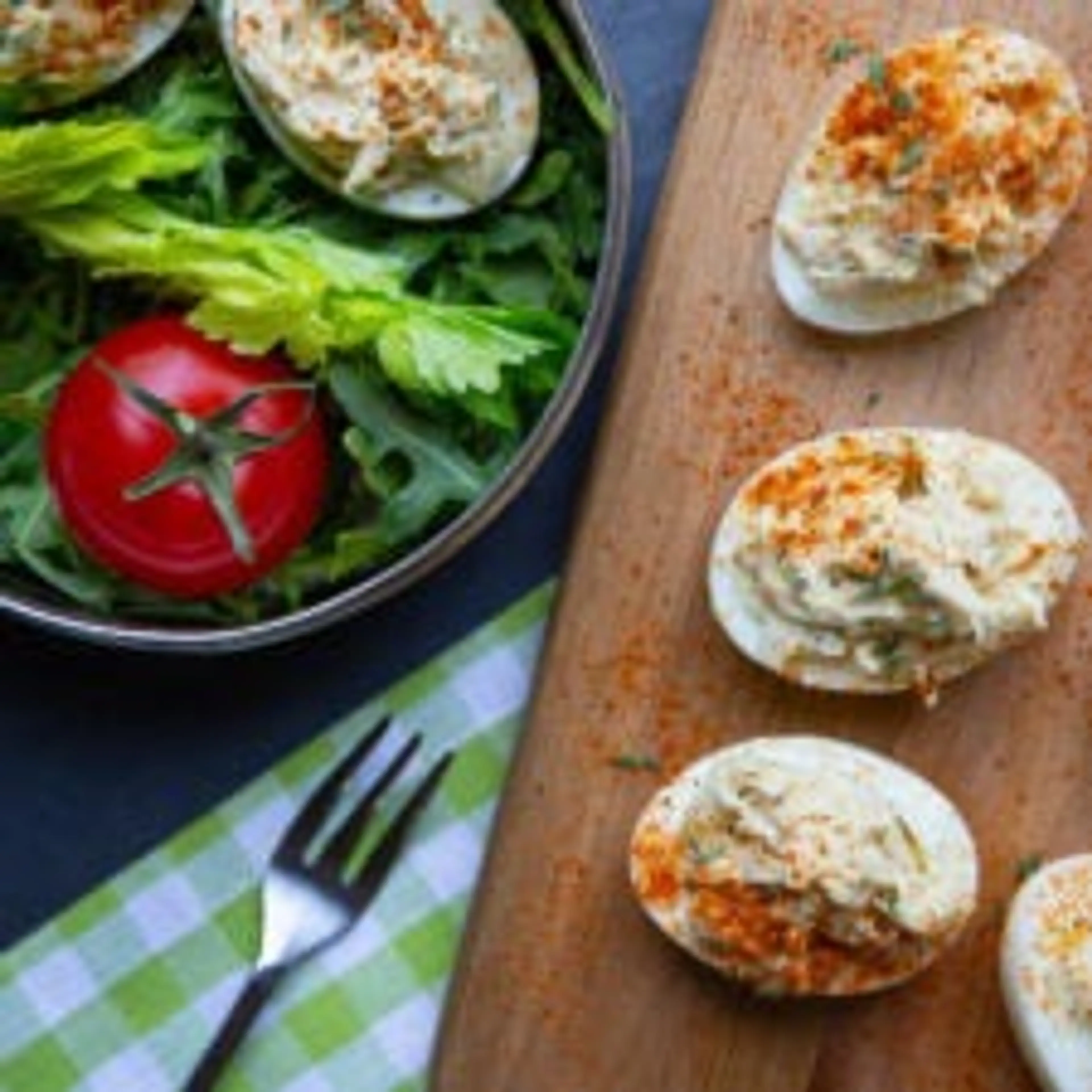 Chicken Salad Picnic Eggs (Low Carb, Keto)