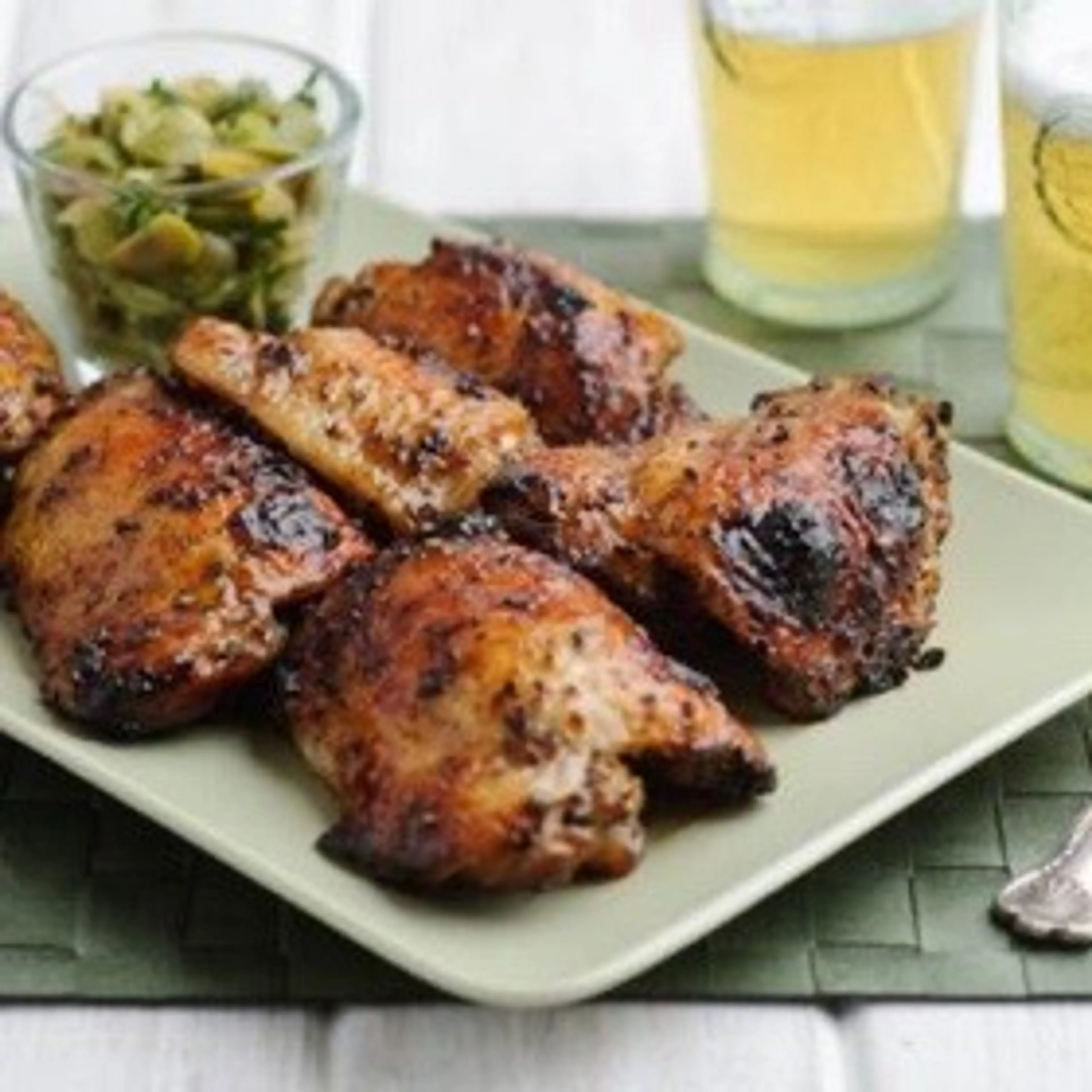 Sticky Chicken Thighs with Lemon and Honey
